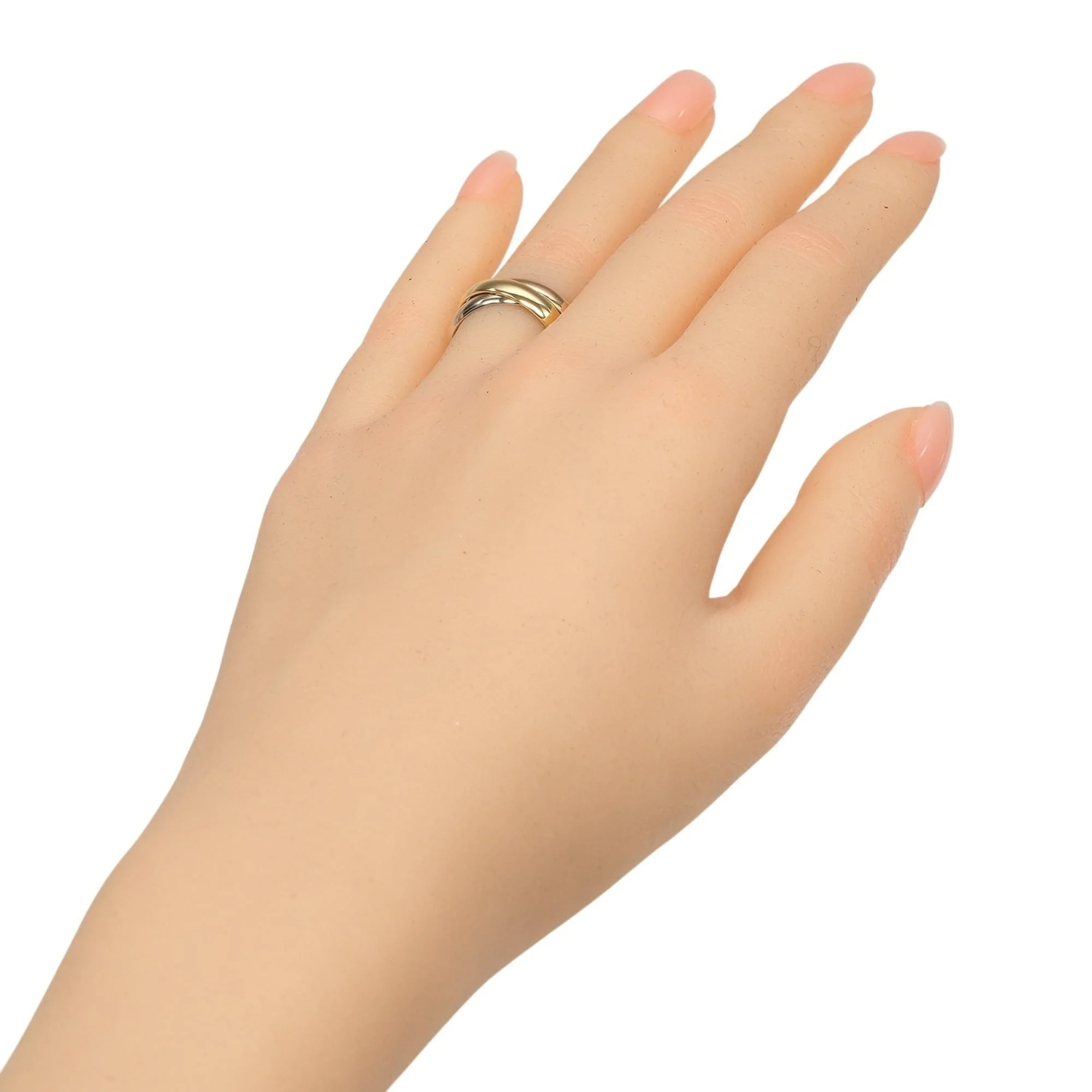 Vendome Louis Cartier Band Ring 18K Tricolor Gold - Image 2