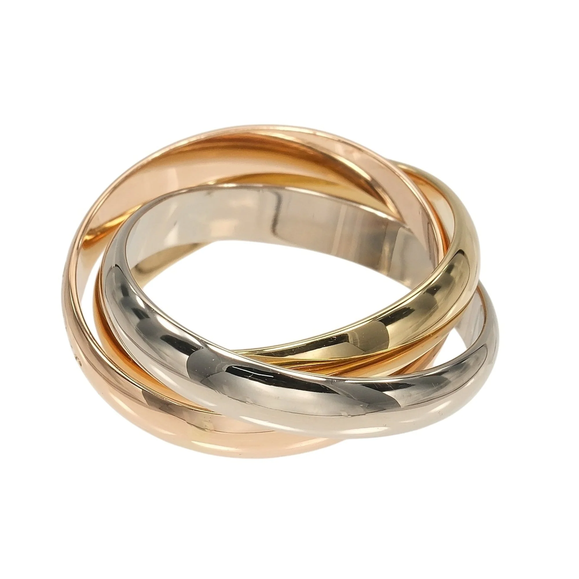 Vendome Louis Cartier Band Ring 18K Tricolor Gold - Image 3