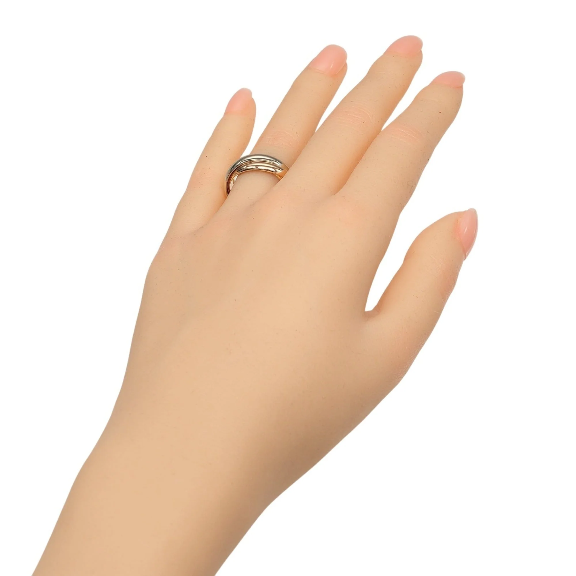 Vendome Louis Cartier Band Ring 18K Tricolor Gold - Image 2