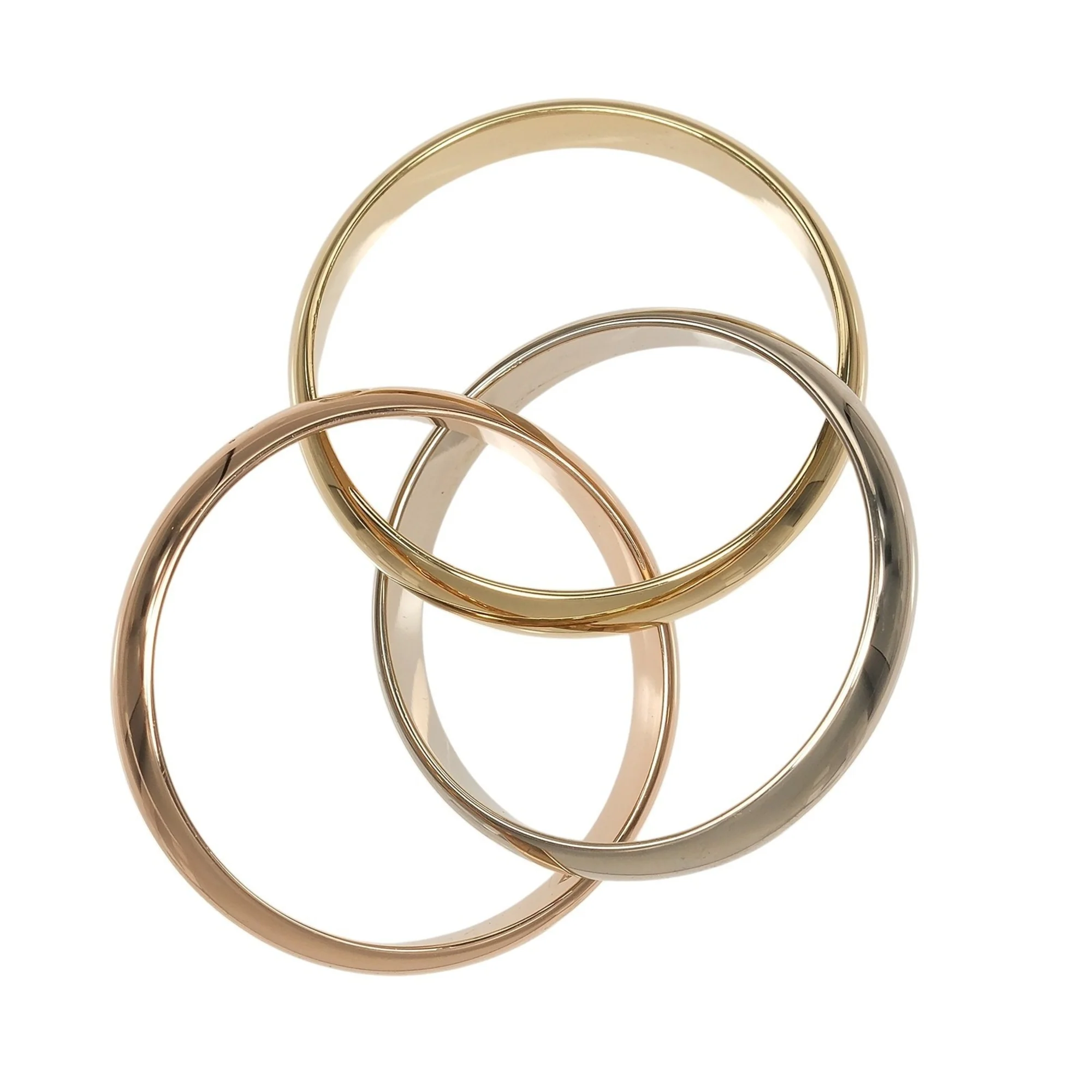 Vendome Louis Cartier Band Ring 18K Tricolor Gold - Image 5