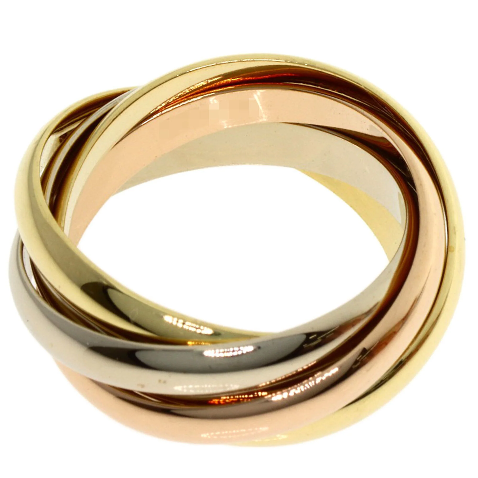 Vendome Louis Cartier Band Ring 18K Tricolor Gold - Image 5
