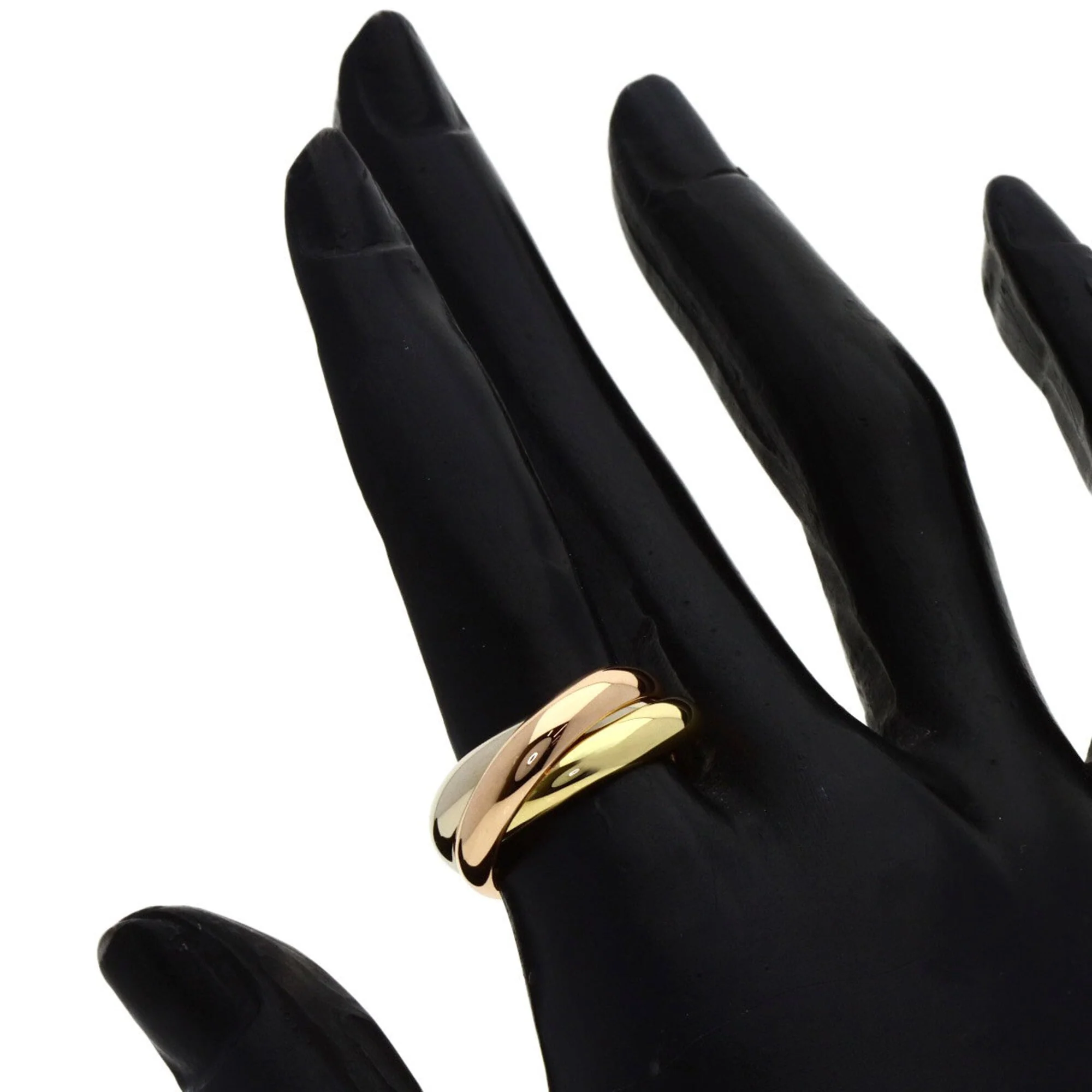 Vendome Louis Cartier Band Ring 18K Tricolor Gold - Image 6