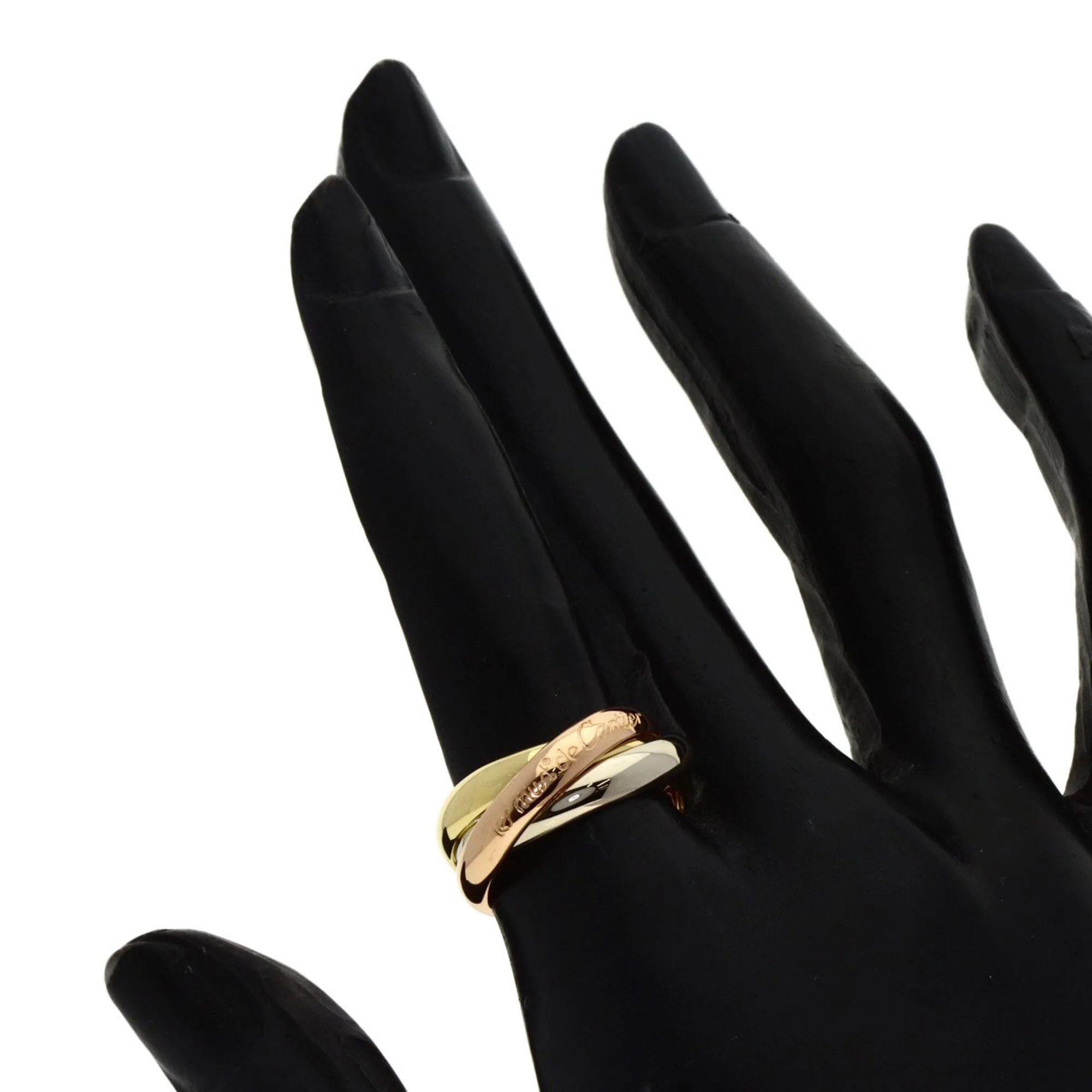 Vendome Louis Cartier Band Ring 18K Tricolor Gold - Image 4