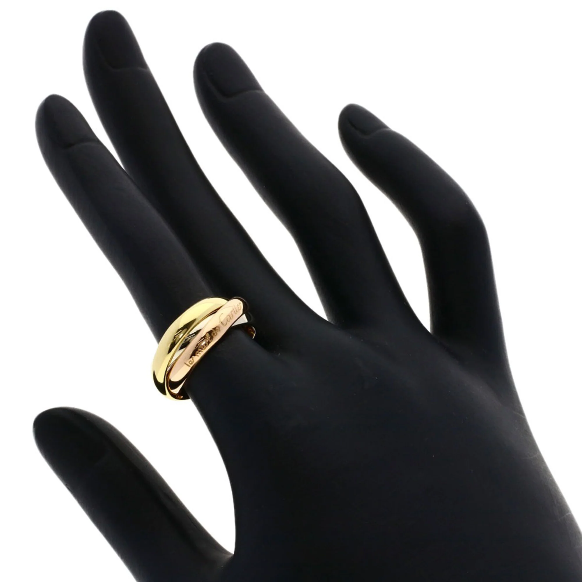 Vendome Louis Cartier Band Ring 18K Tricolor Gold - Image 4