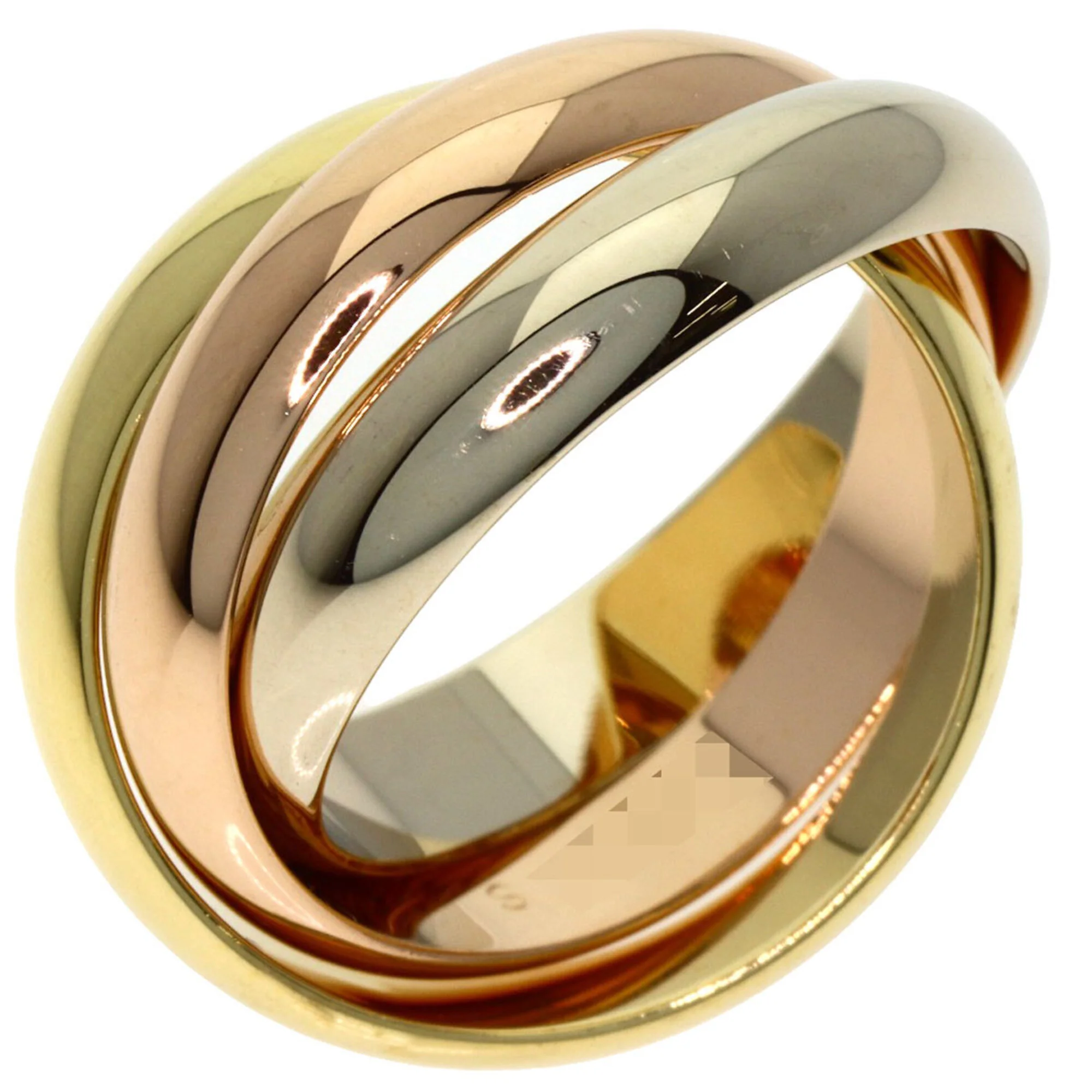 Vendome Louis Cartier Band Ring 18K Tricolor Gold - Image 2