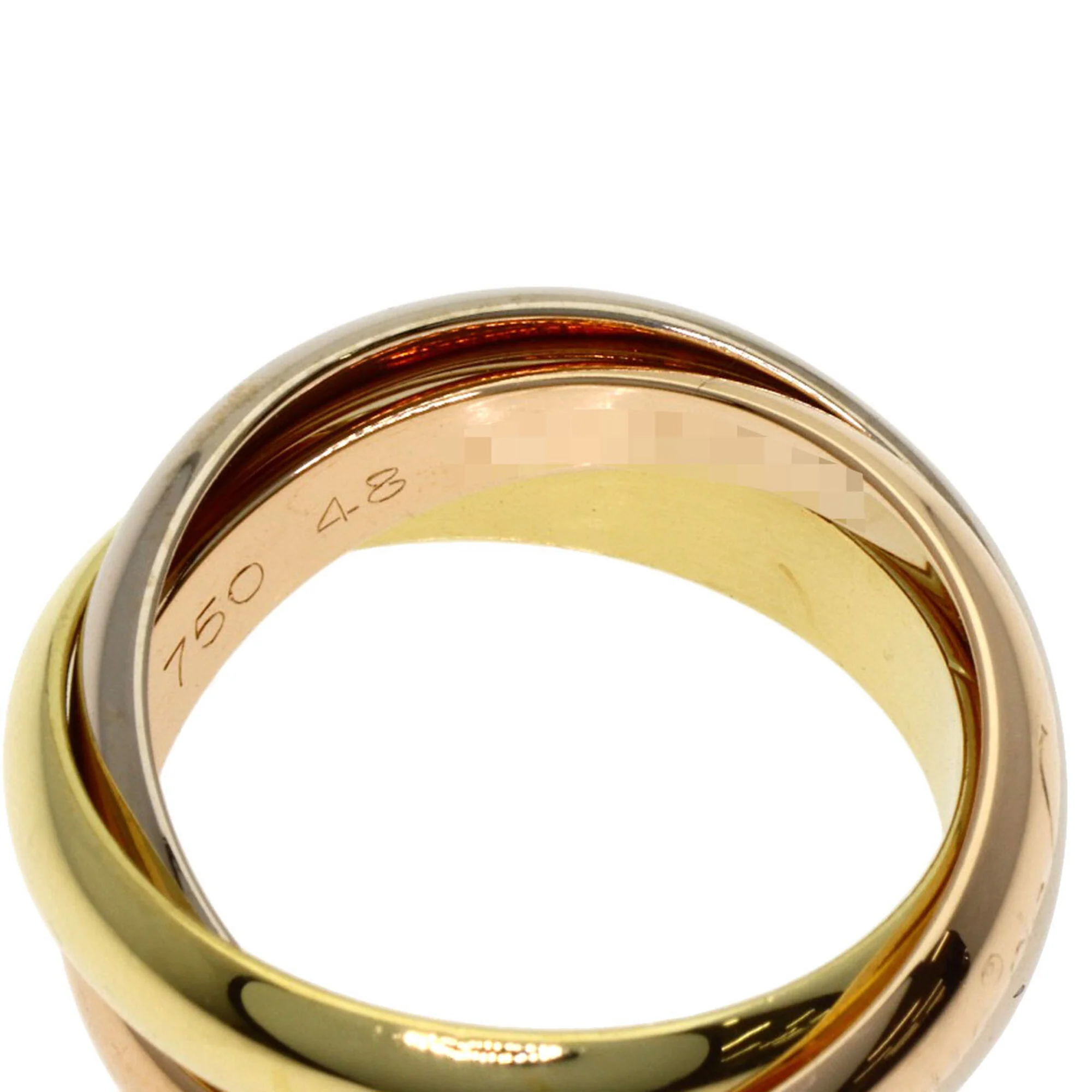 Vendome Louis Cartier Band Ring 18K Tricolor Gold - Image 4