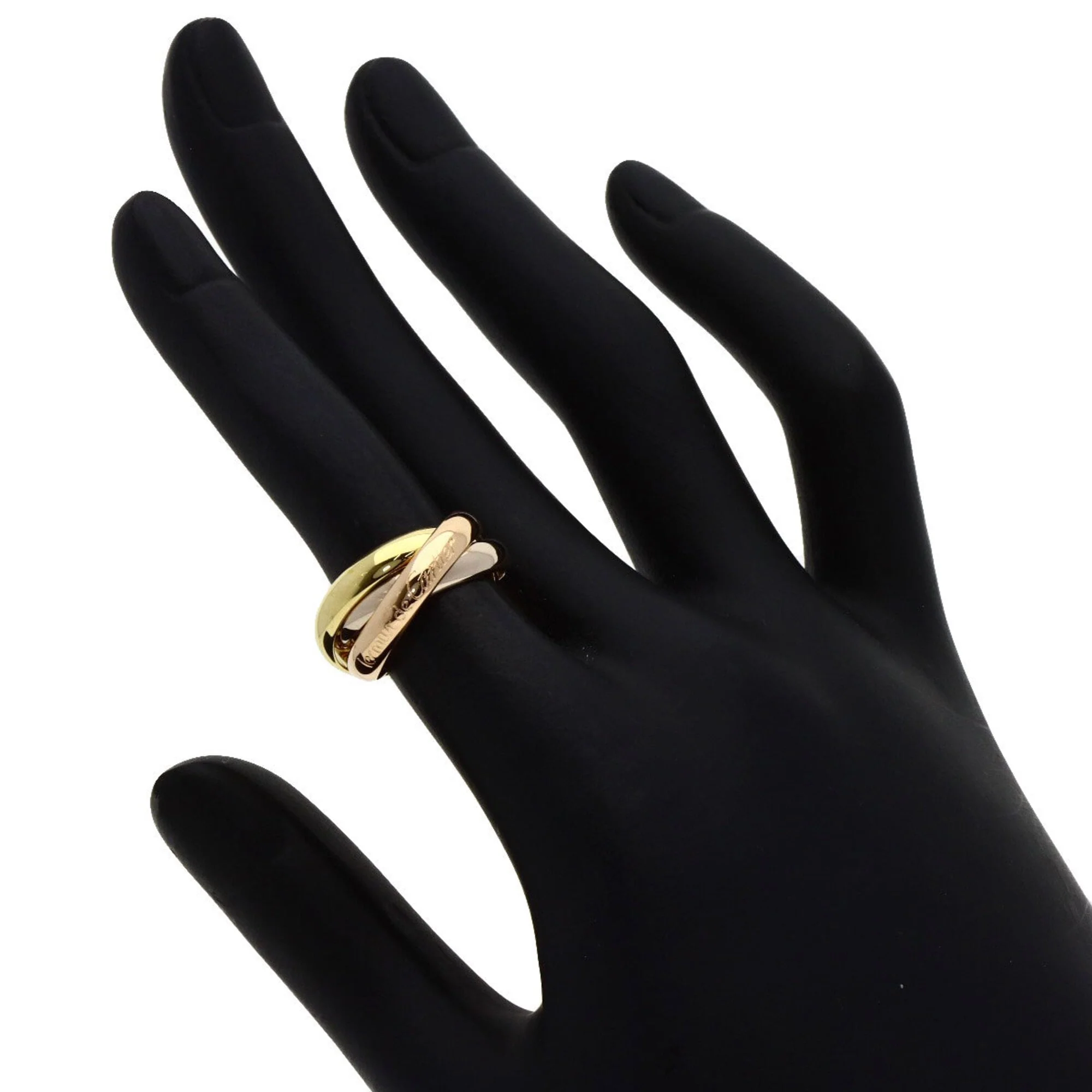 Vendome Louis Cartier Band Ring 18K Tricolor Gold - Image 5