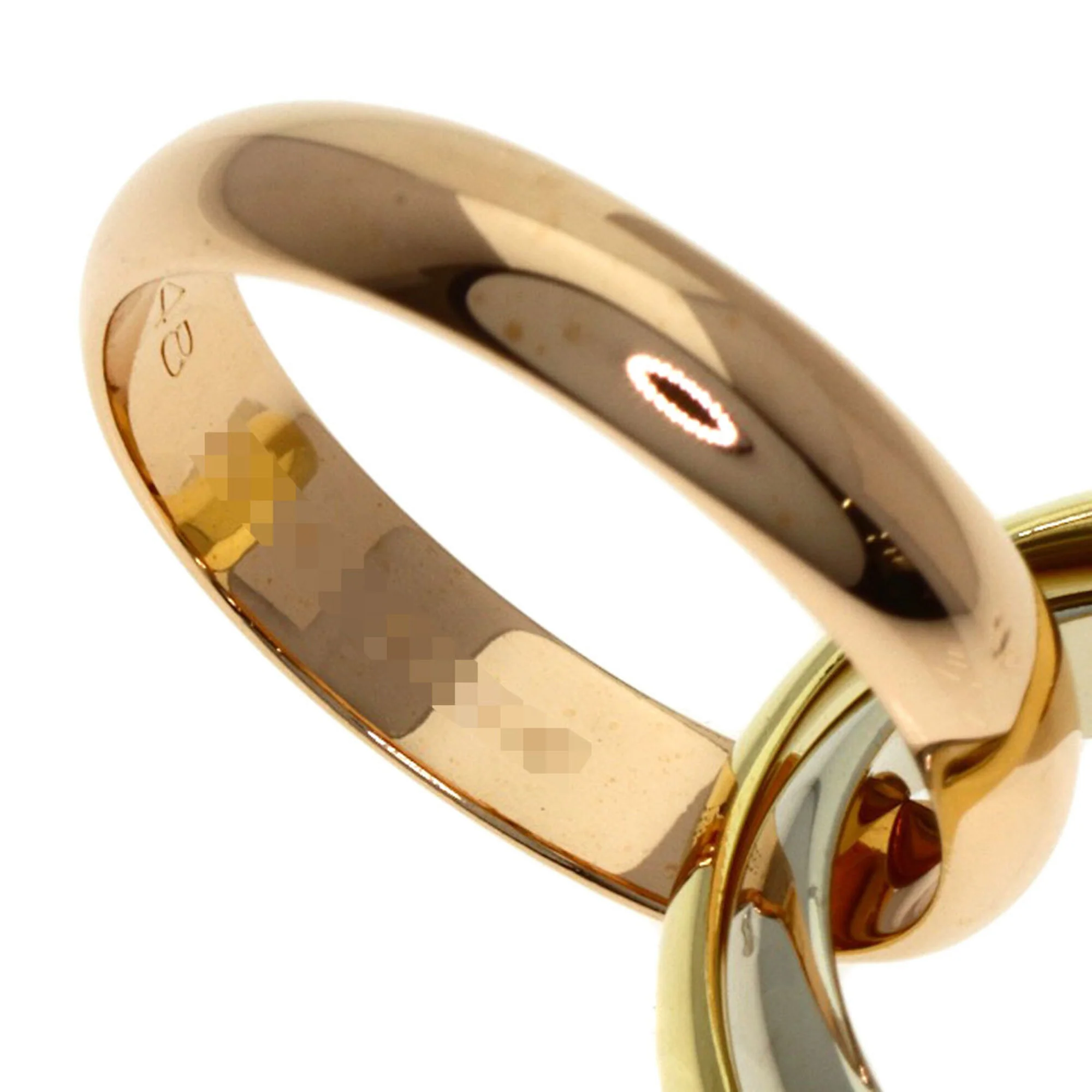 Vendome Louis Cartier Band Ring 18K Tricolor Gold - Image 5