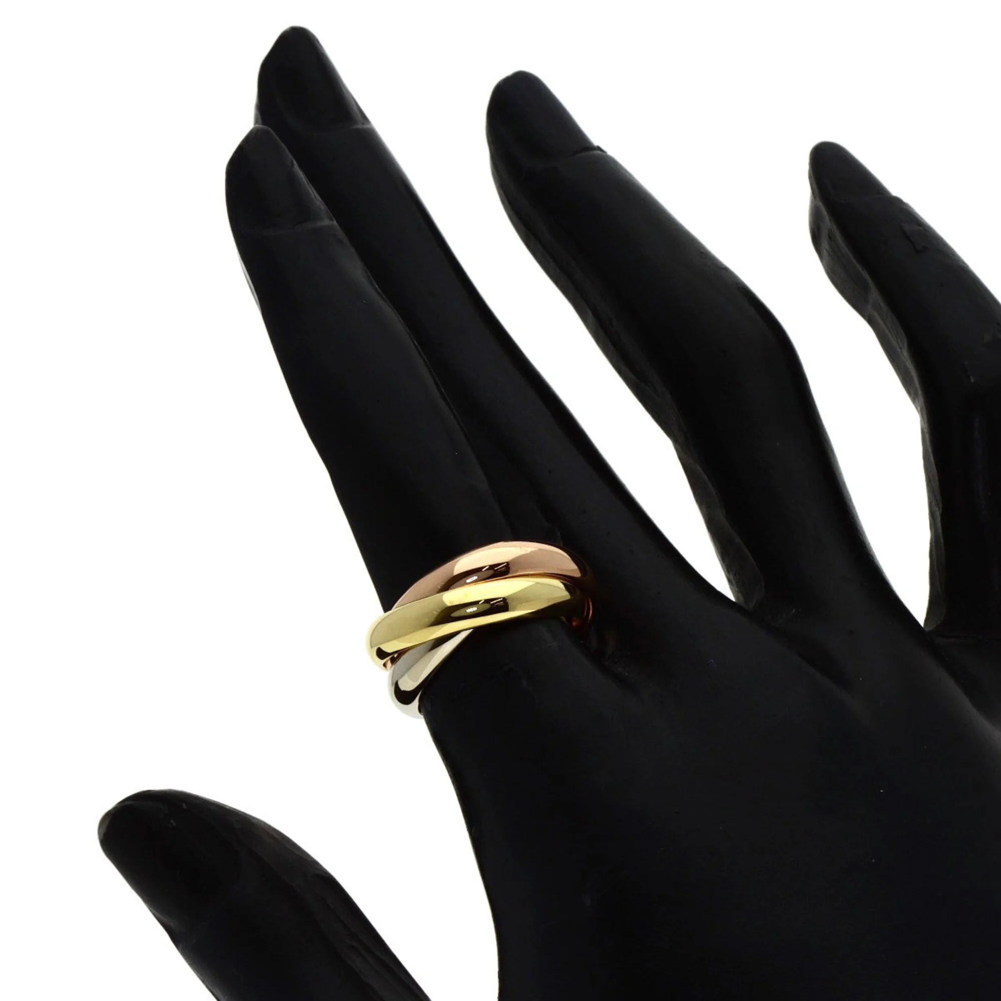 Vendome Louis Cartier Band Ring 18K Tricolor Gold - Image 6