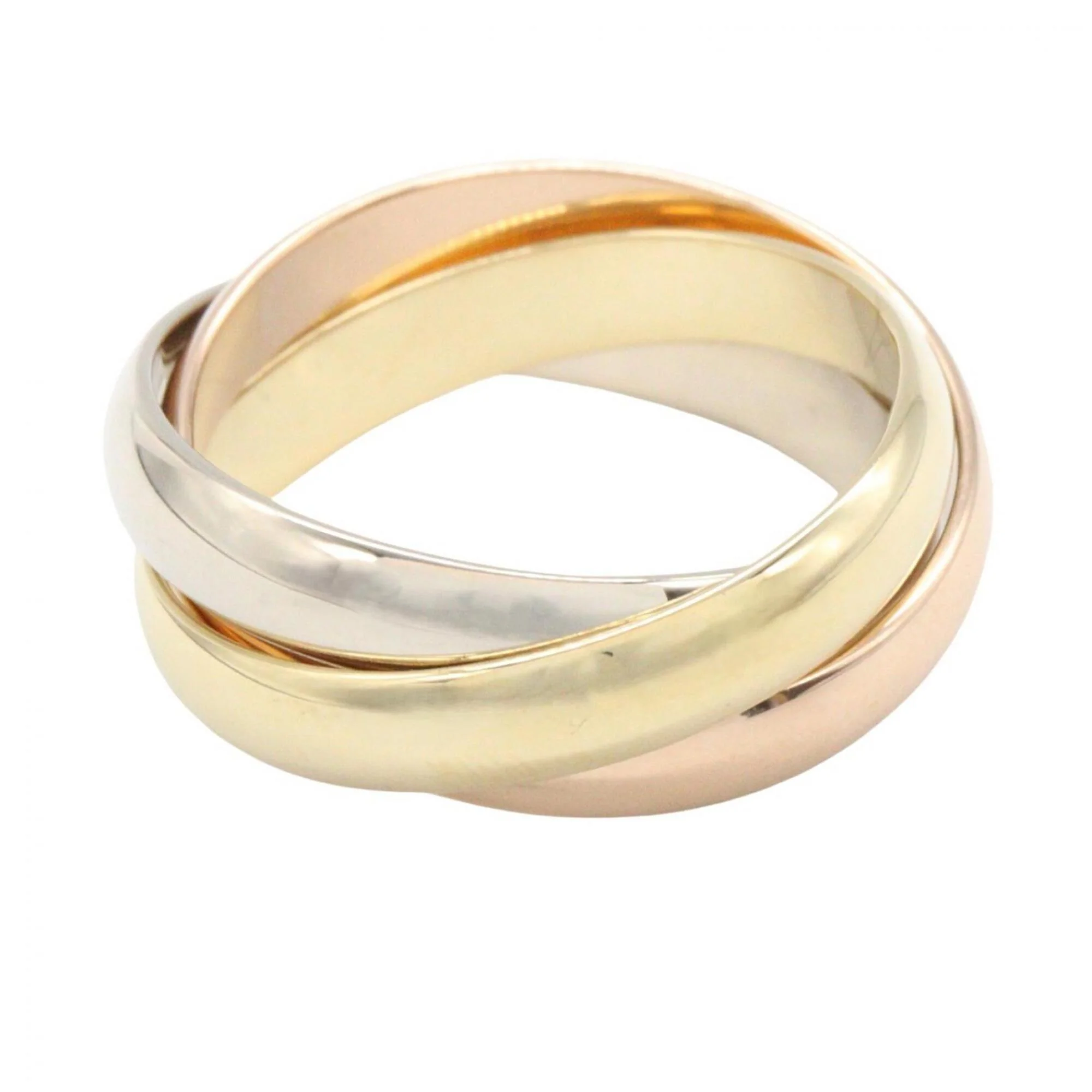 Vendome Louis Cartier Band Ring 18K Tricolor Gold - Image 2