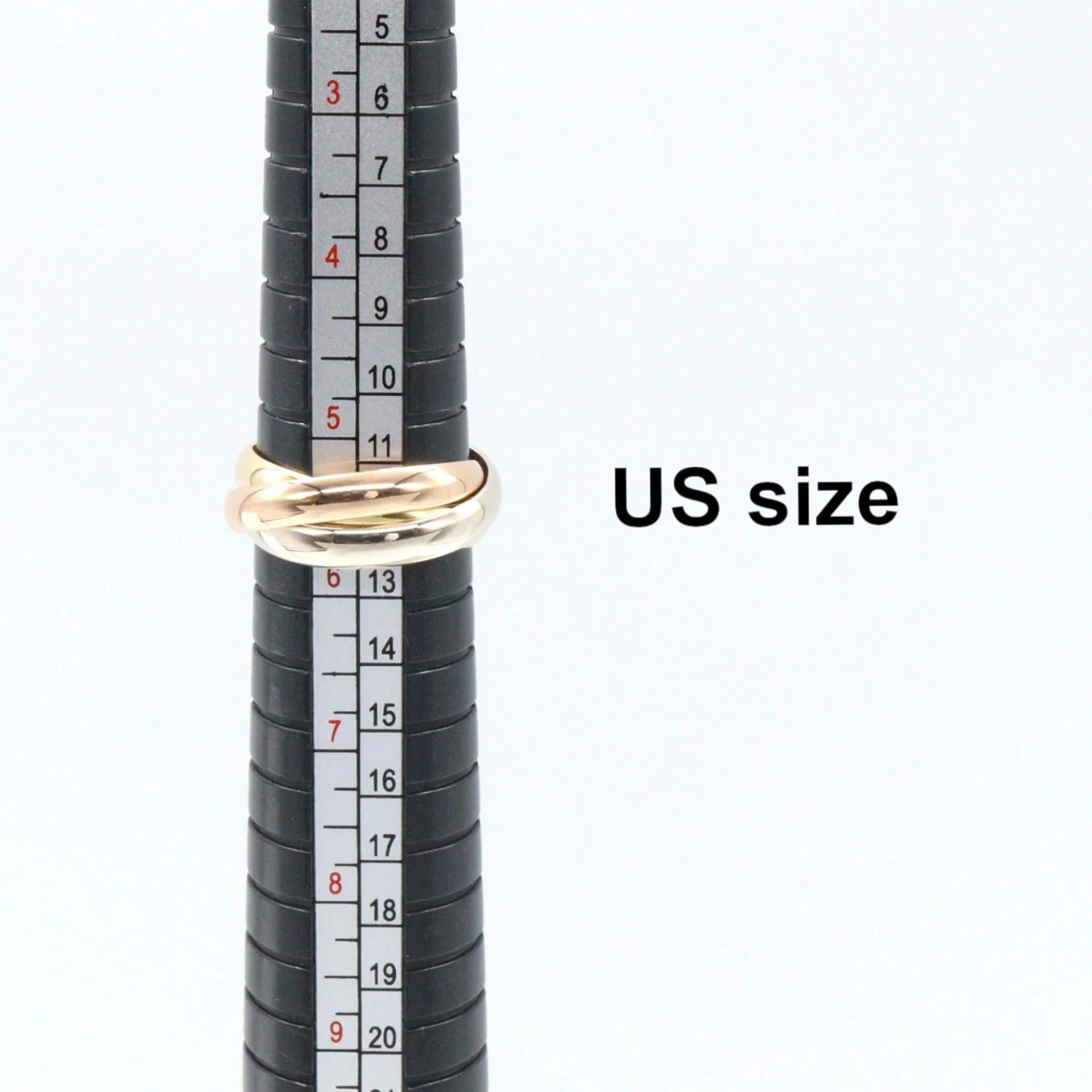 Vendome Louis Cartier Band Ring 18K Tricolor Gold - Image 5