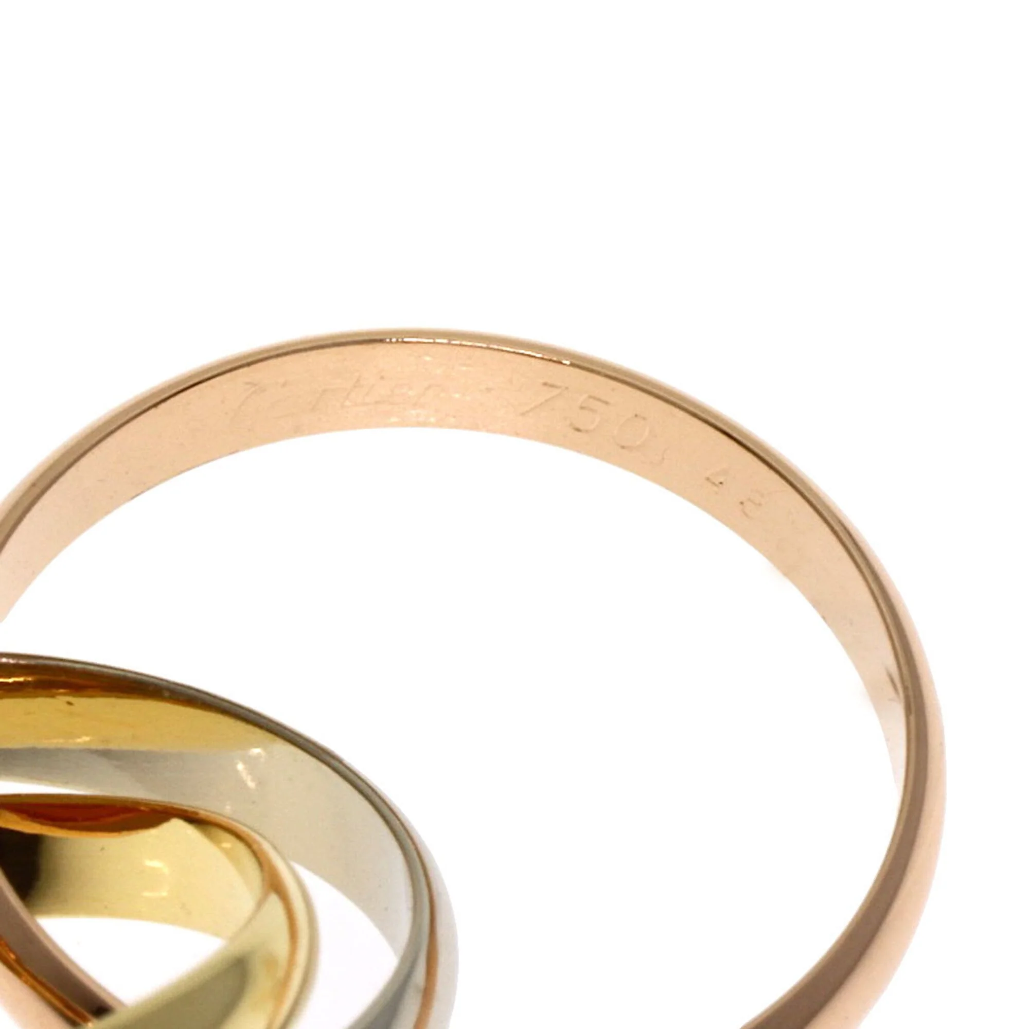 Vendome Louis Cartier Band Ring 18K Tricolor Gold - Image 4
