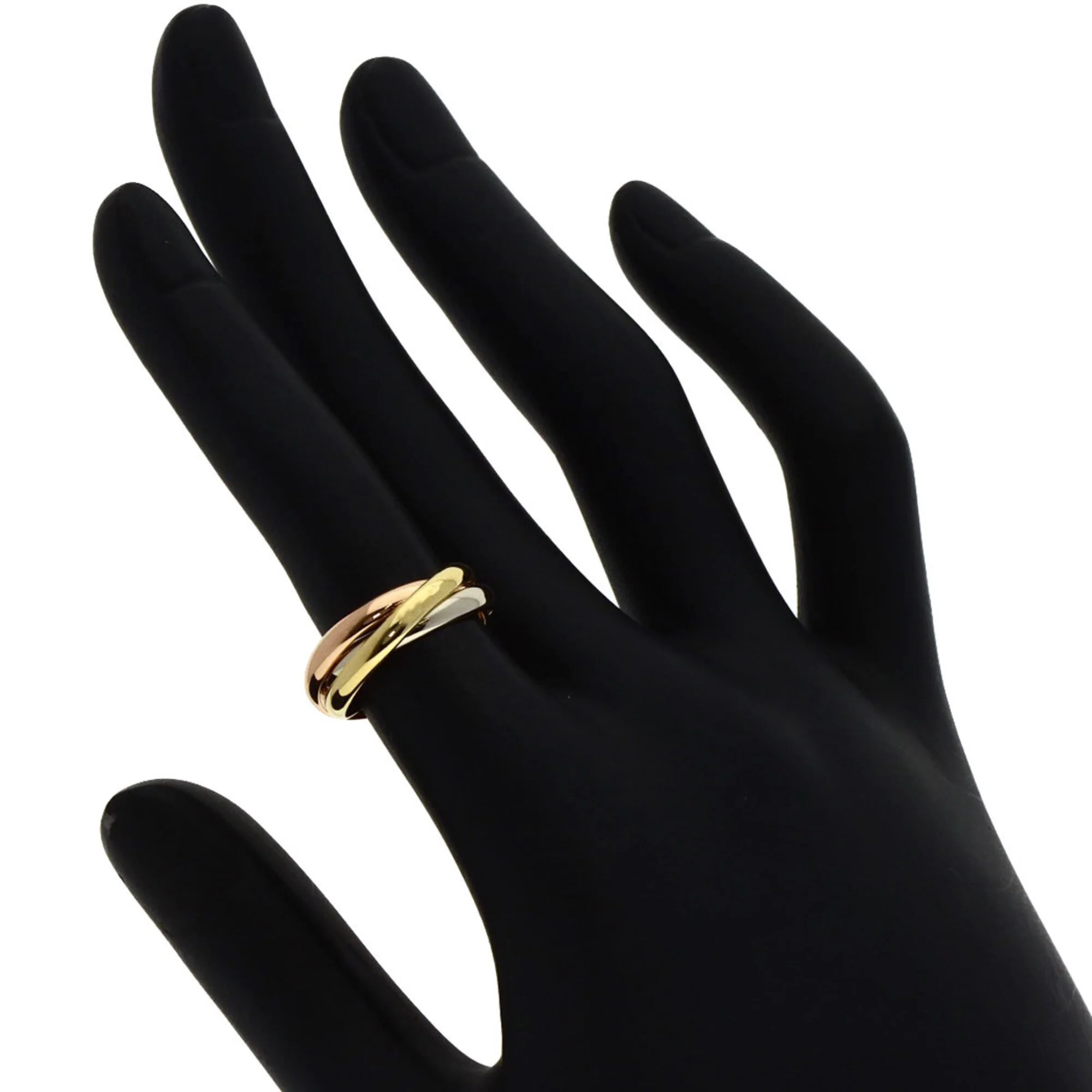 Vendome Louis Cartier Band Ring 18K Tricolor Gold - Image 5