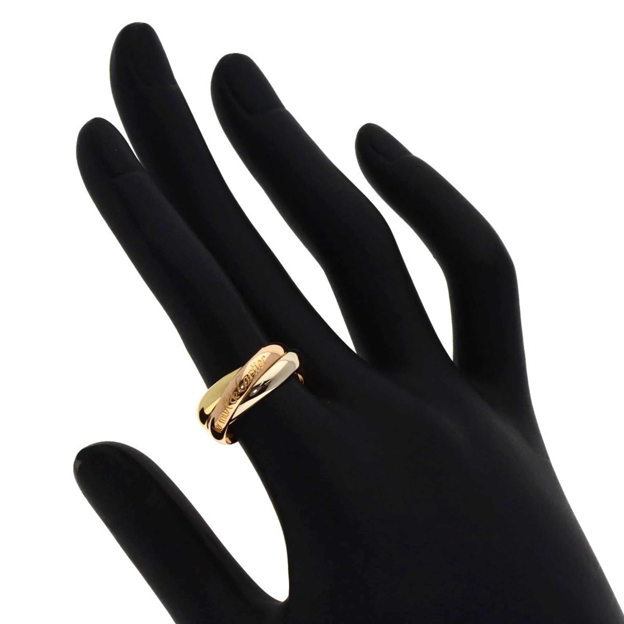 Vendome Louis Cartier Band Ring 18K Tricolor Gold - Image 4