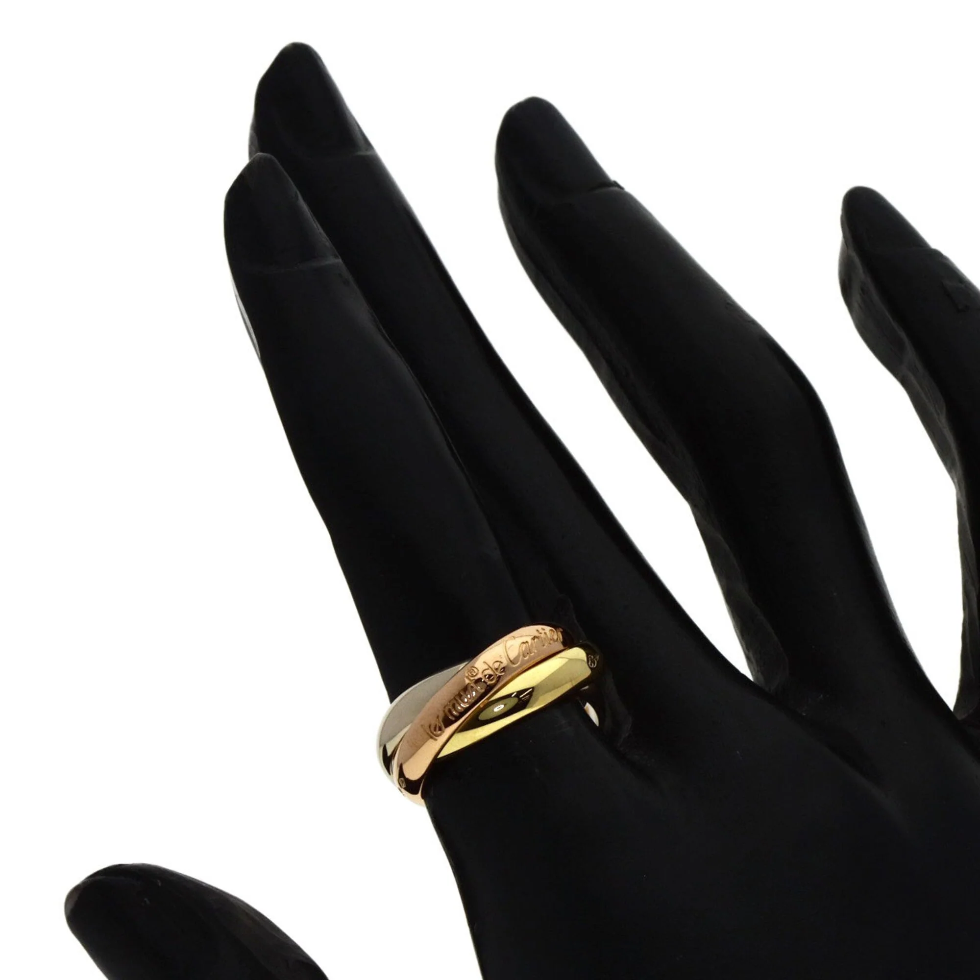 Vendome Louis Cartier Band Ring 18K Tricolor Gold - Image 5