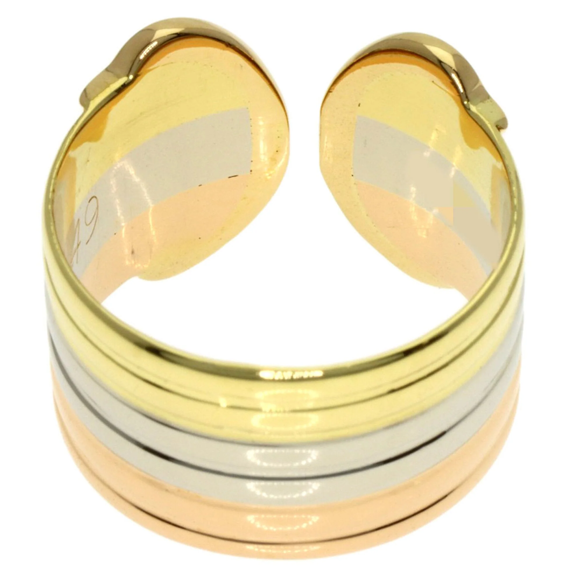 Vendome Louis Cartier Band Ring 18K Tricolor Gold - Image 4