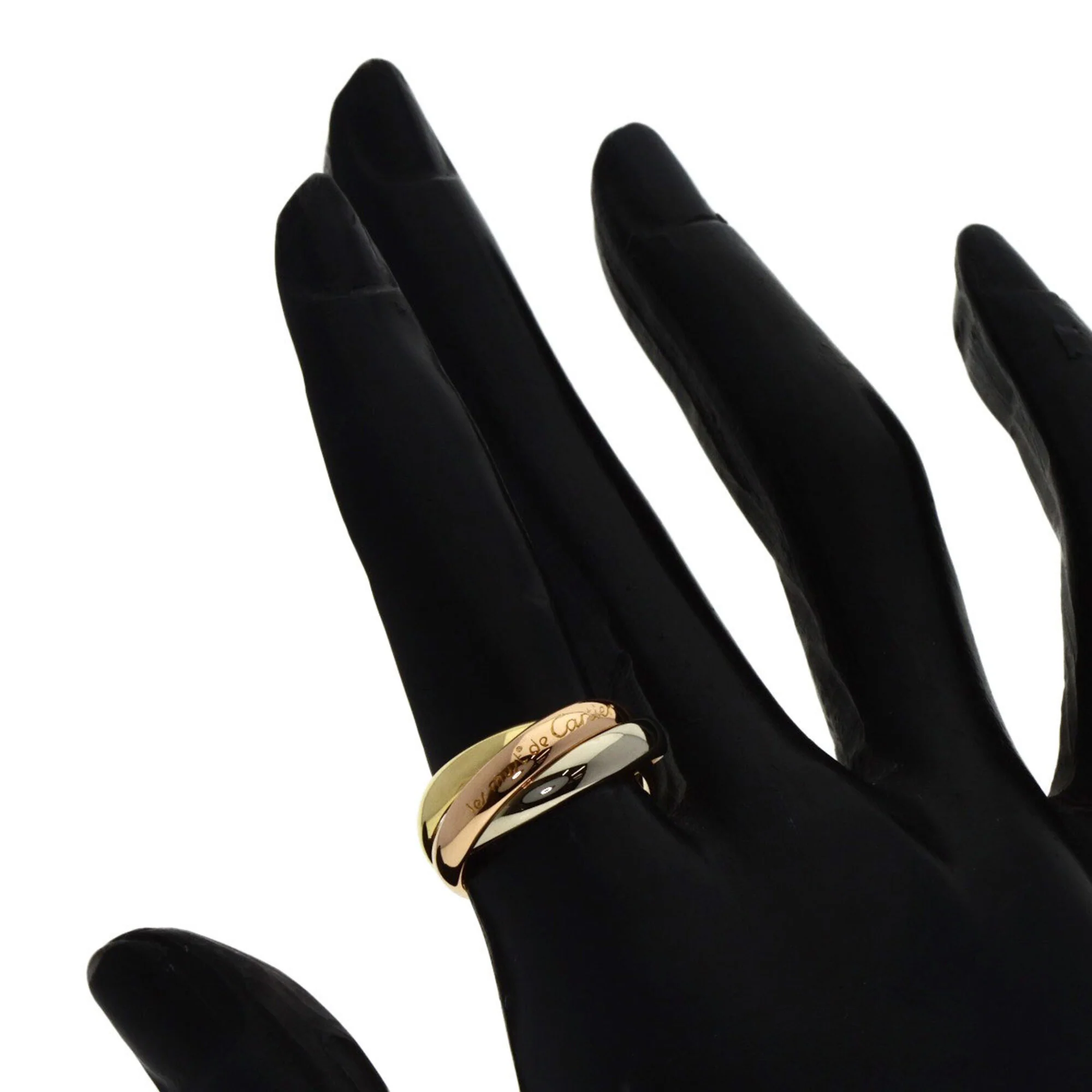 Vendome Louis Cartier Band Ring 18K Tricolor Gold - Image 4