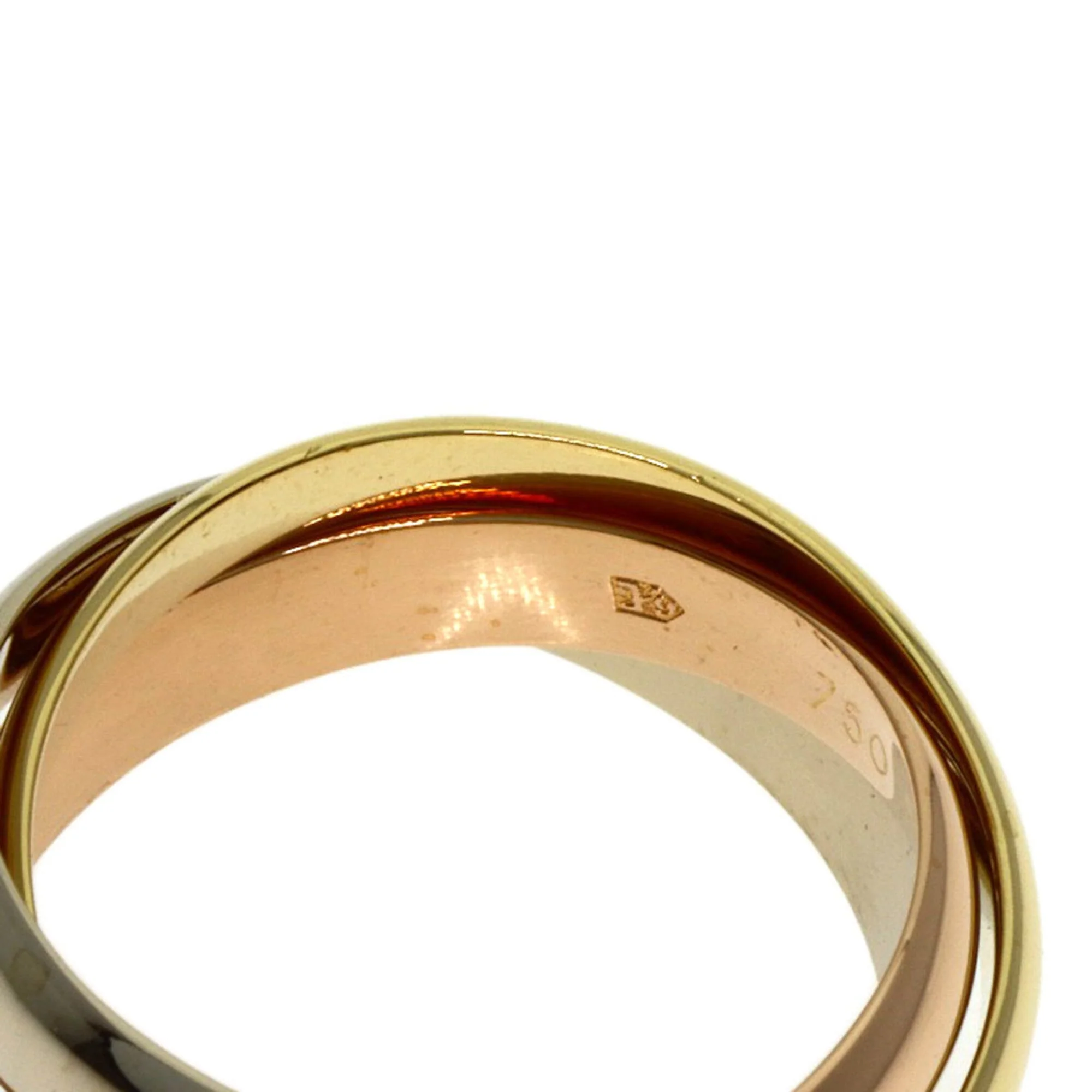 Vendome Louis Cartier Band Ring 18K Tricolor Gold - Image 5