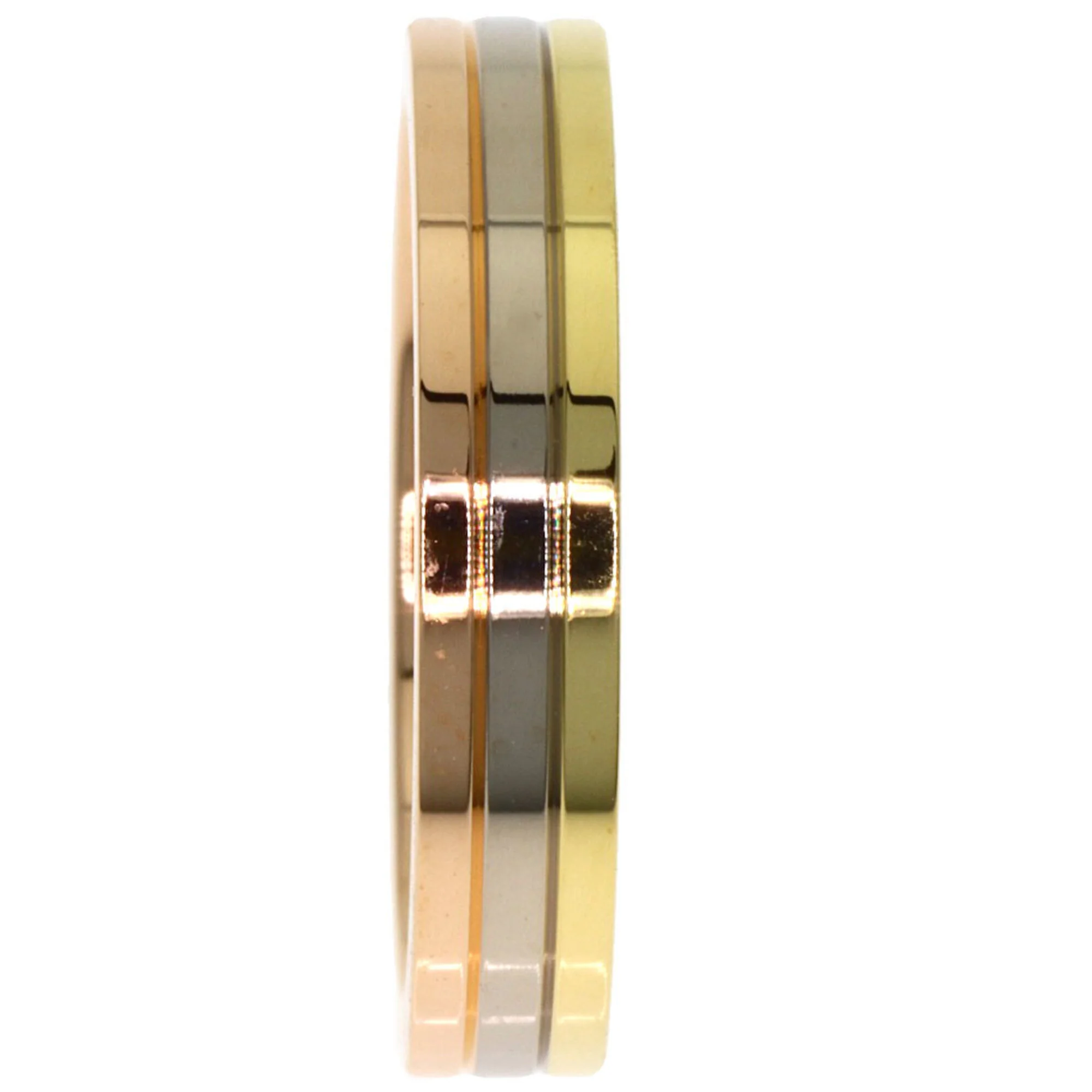 Vendome Louis Cartier Band Ring 18K Tricolor Gold - Image 3