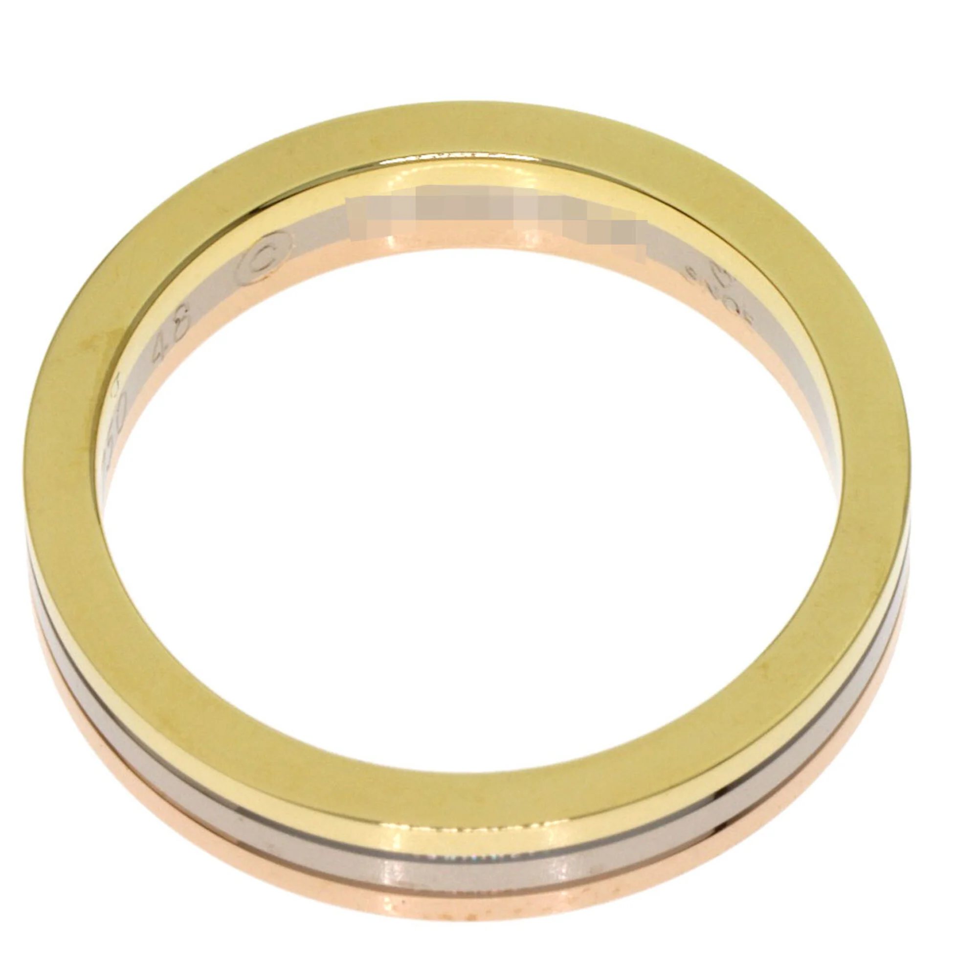 Vendome Louis Cartier Band Ring 18K Tricolor Gold - Image 5
