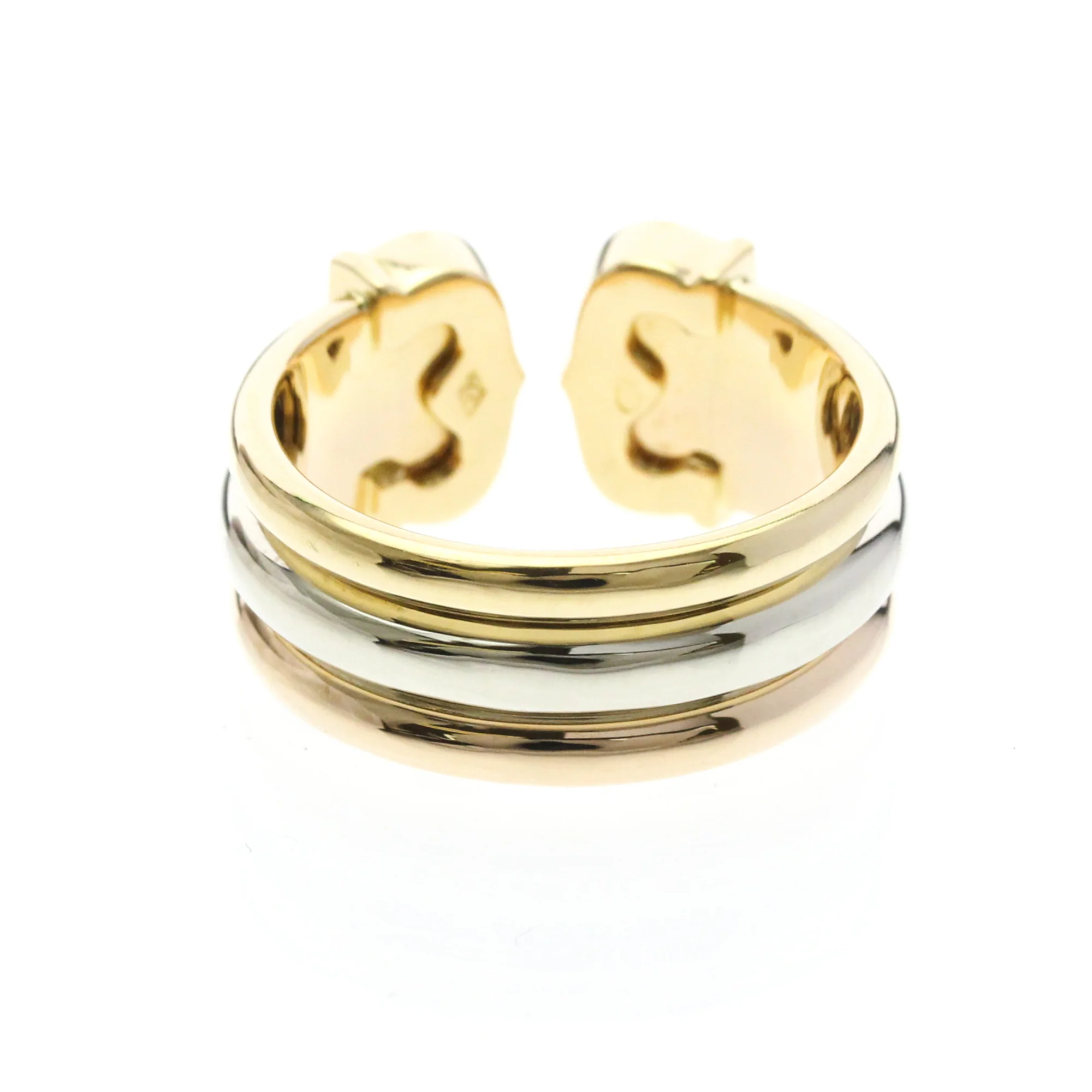 Vendome Louis Cartier Band Ring 18K Tricolor Gold - Image 3