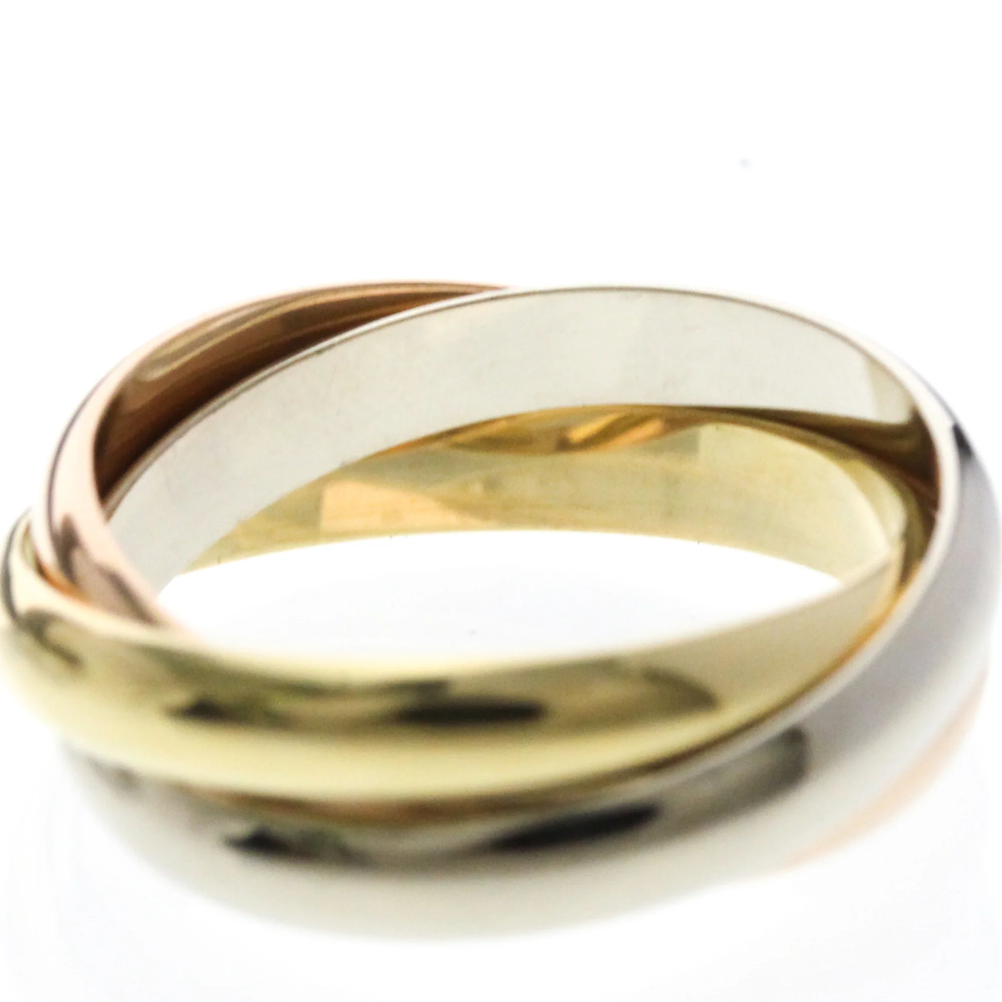 Vendome Louis Cartier Band Ring 18K Tricolor Gold - Image 8
