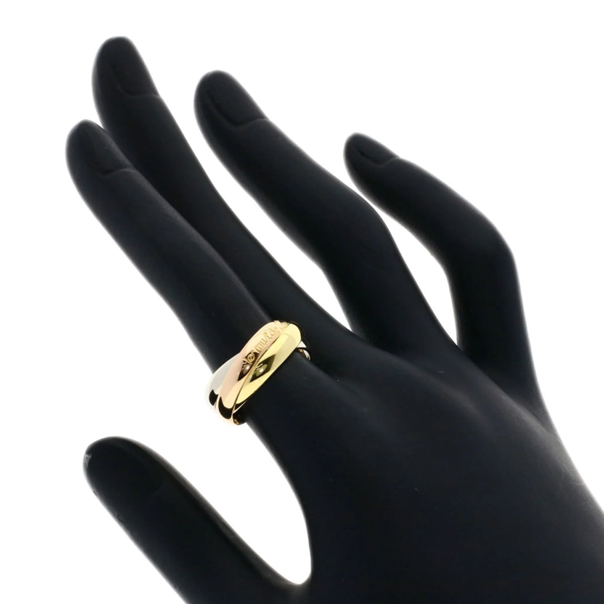 Vendome Louis Cartier Band Ring 18K Tricolor Gold - Image 4
