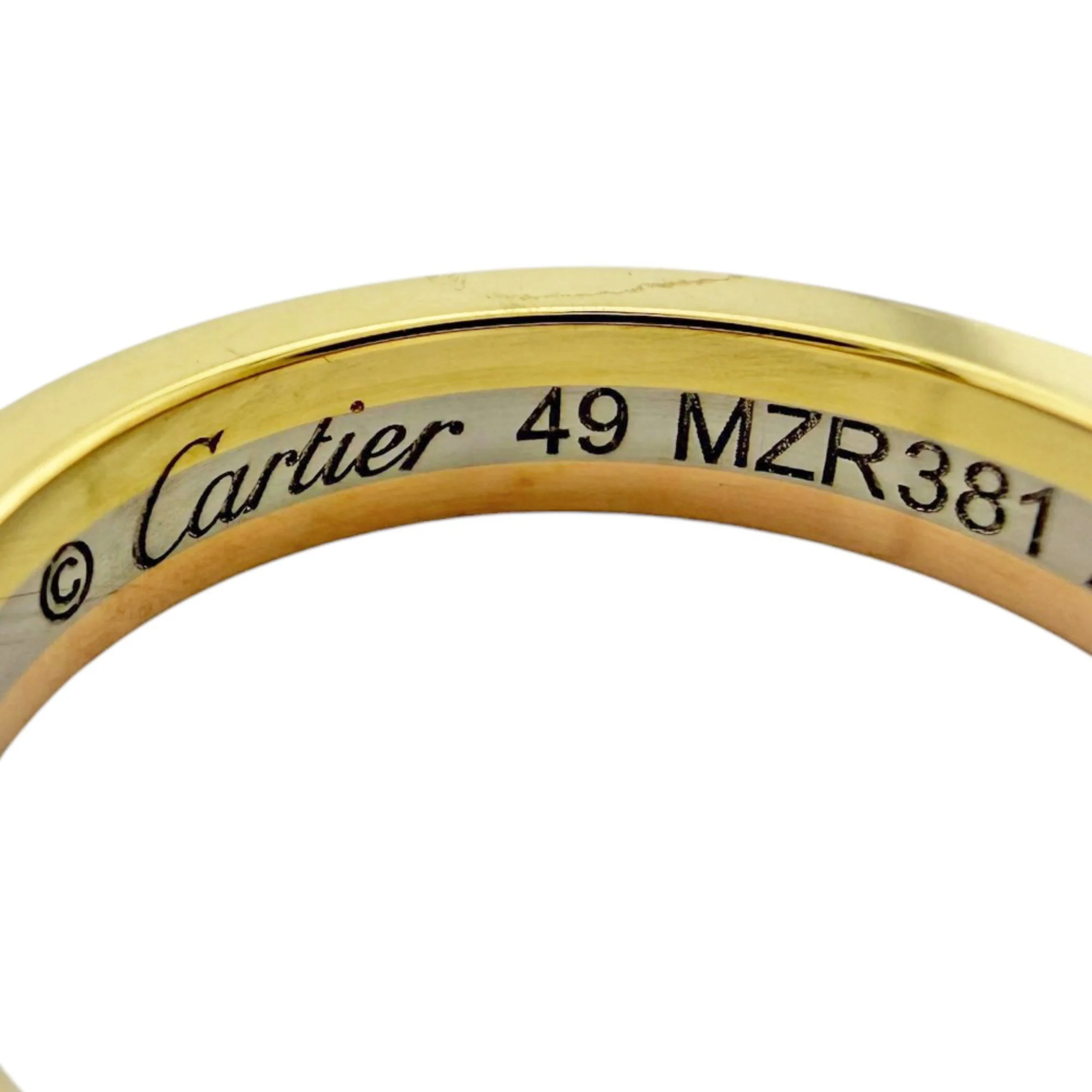 Vendome Louis Cartier Band Ring 18K Tricolor Gold - Image 5