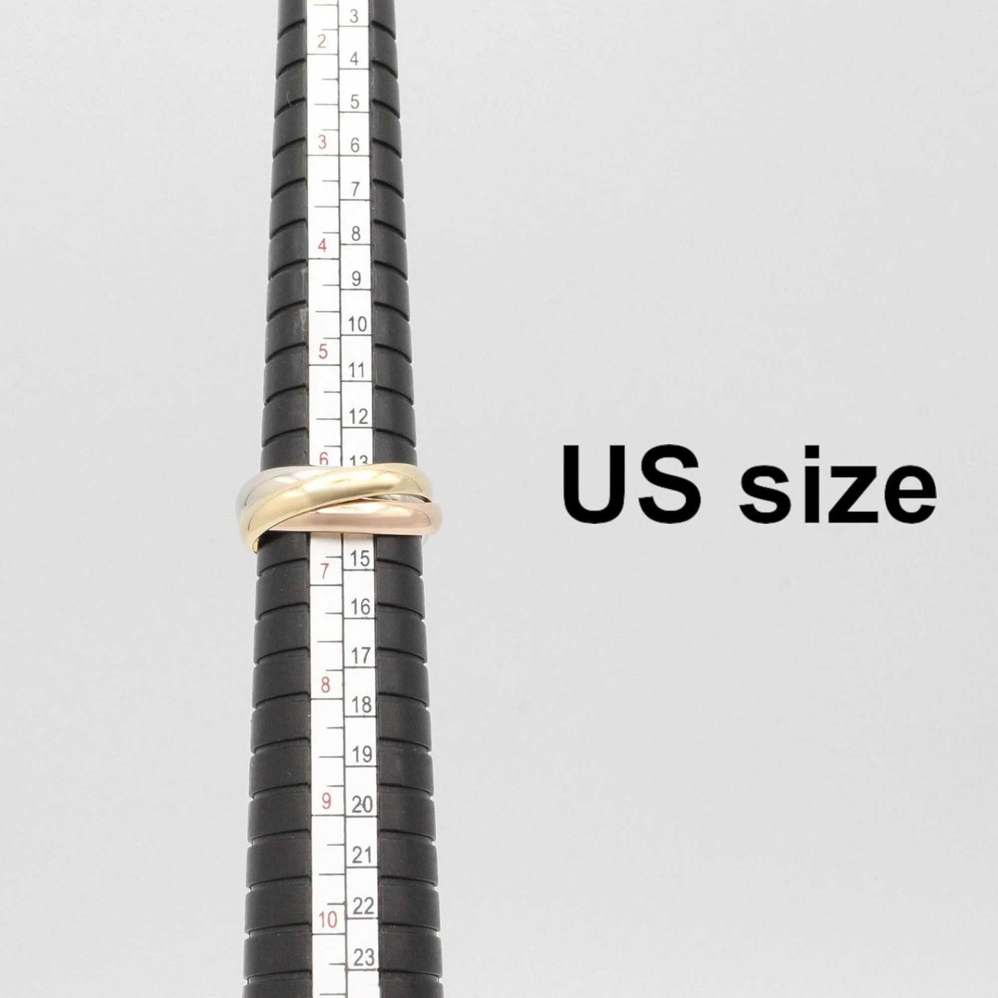 Vendome Louis Cartier Band Ring 18K Tricolor Gold - Image 5
