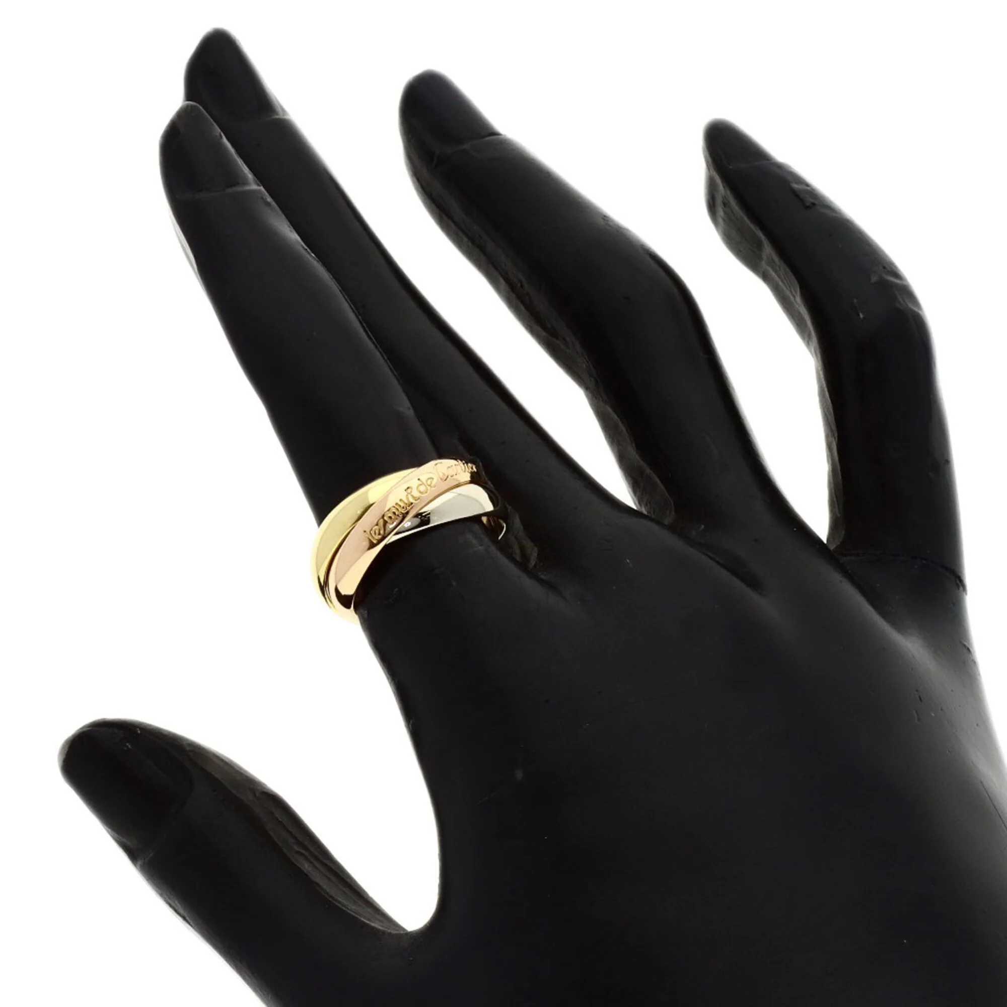 Vendome Louis Cartier Band Ring 18K Tricolor Gold - Image 4