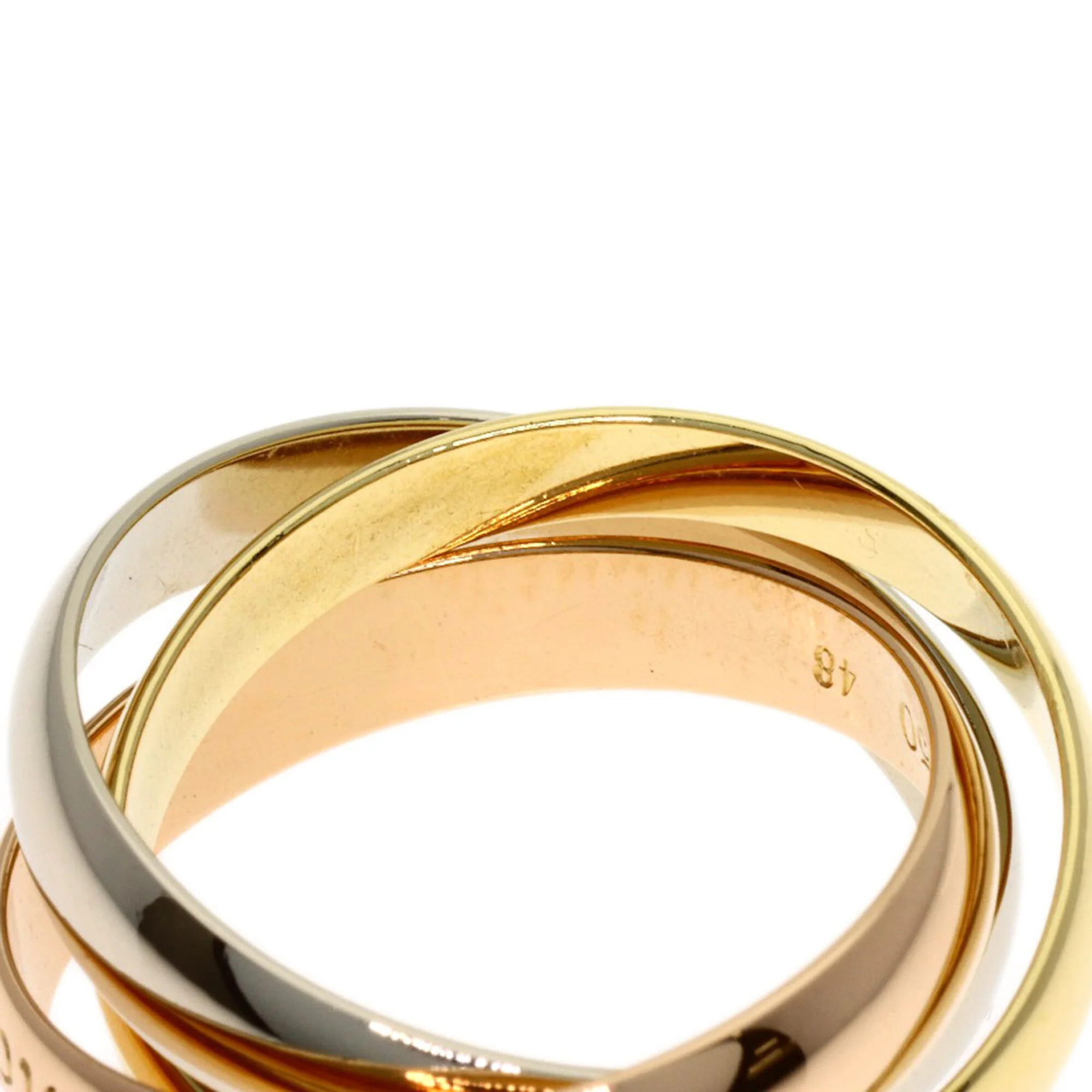 Vendome Louis Cartier Band Ring 18K Tricolor Gold - Image 5