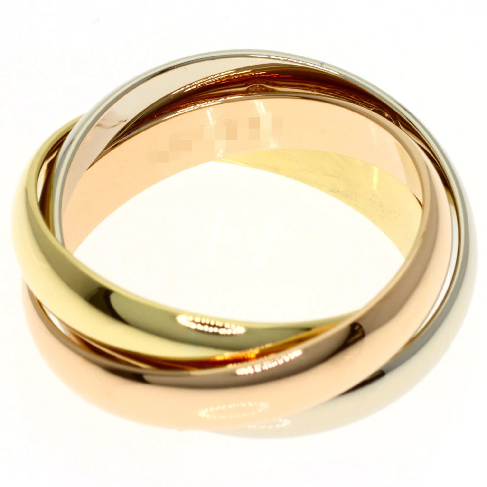 Vendome Louis Cartier Band Ring 18K Tricolor Gold - Image 3