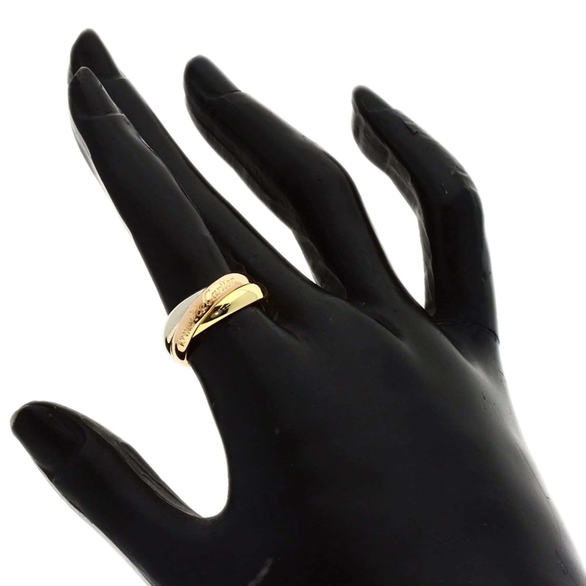 Vendome Louis Cartier Band Ring 18K Tricolor Gold - Image 4