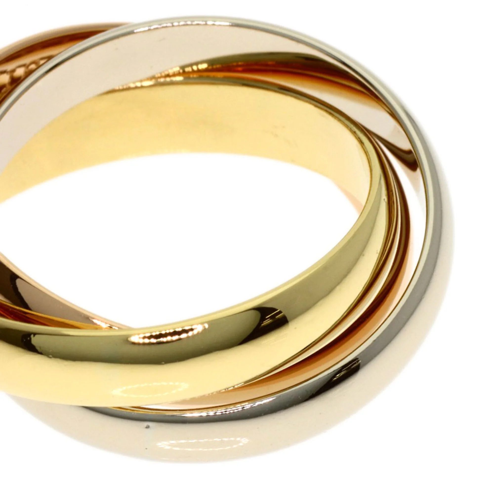 Vendome Louis Cartier Band Ring 18K Tricolor Gold - Image 5