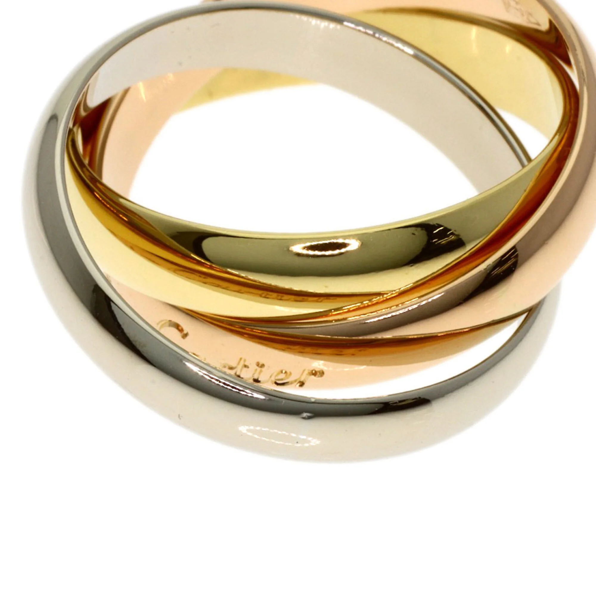 Vendome Louis Cartier Band Ring 18K Tricolor Gold - Image 6