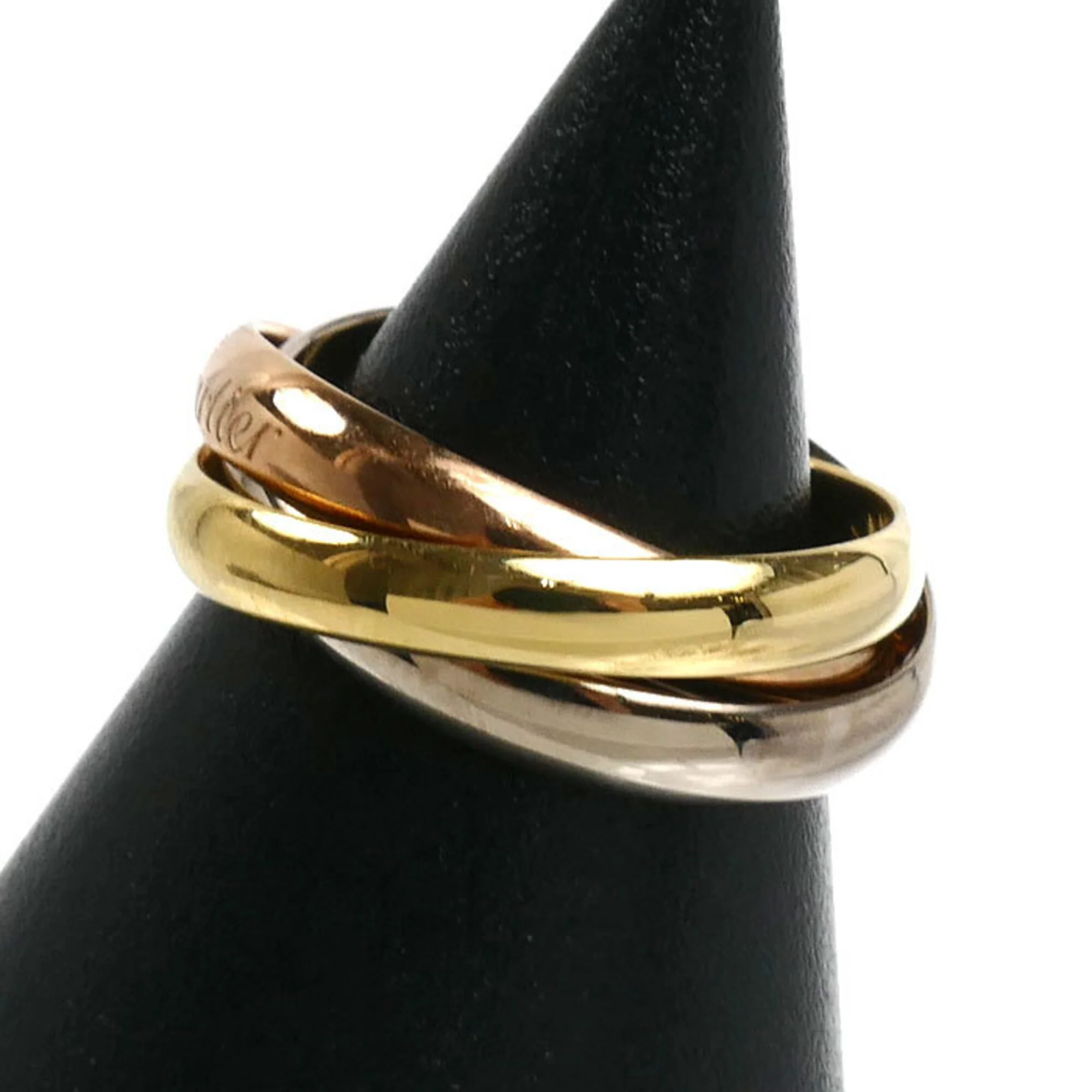 Vendome Louis Cartier Band Ring 18K Tricolor Gold - Image 2