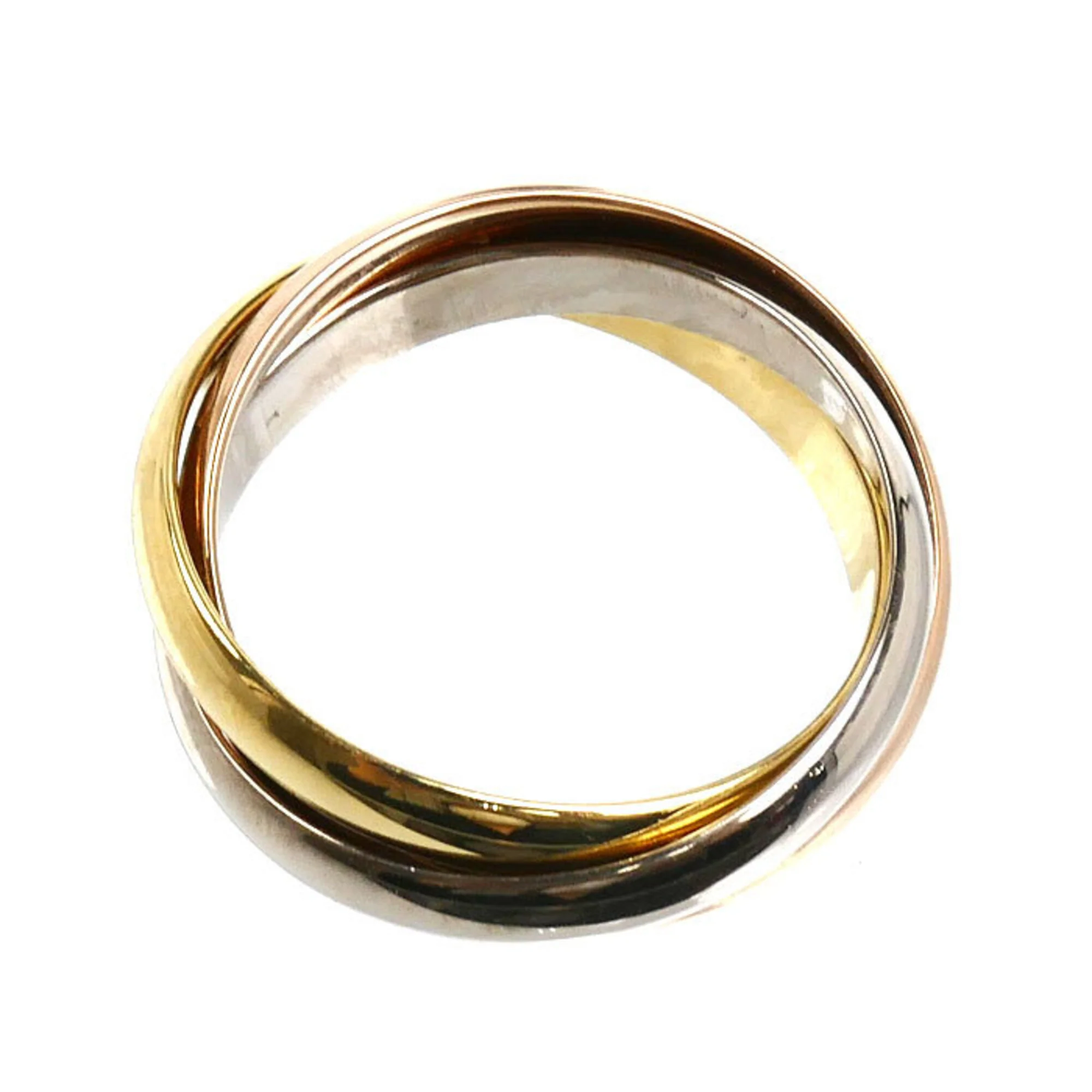 Vendome Louis Cartier Band Ring 18K Tricolor Gold - Image 3