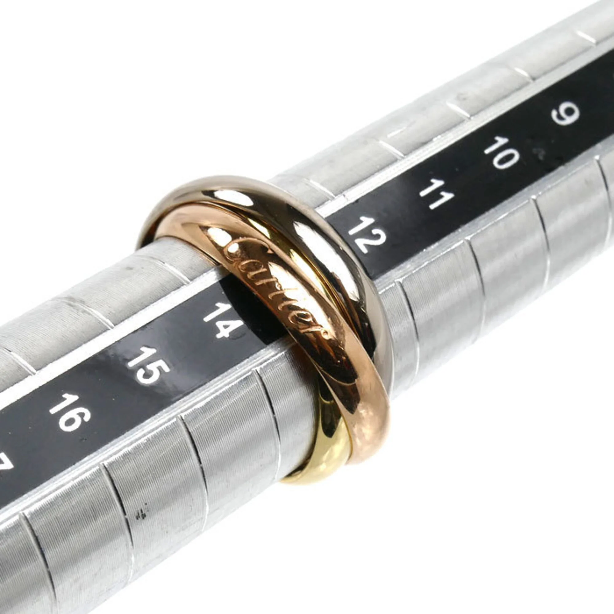 Vendome Louis Cartier Band Ring 18K Tricolor Gold - Image 5