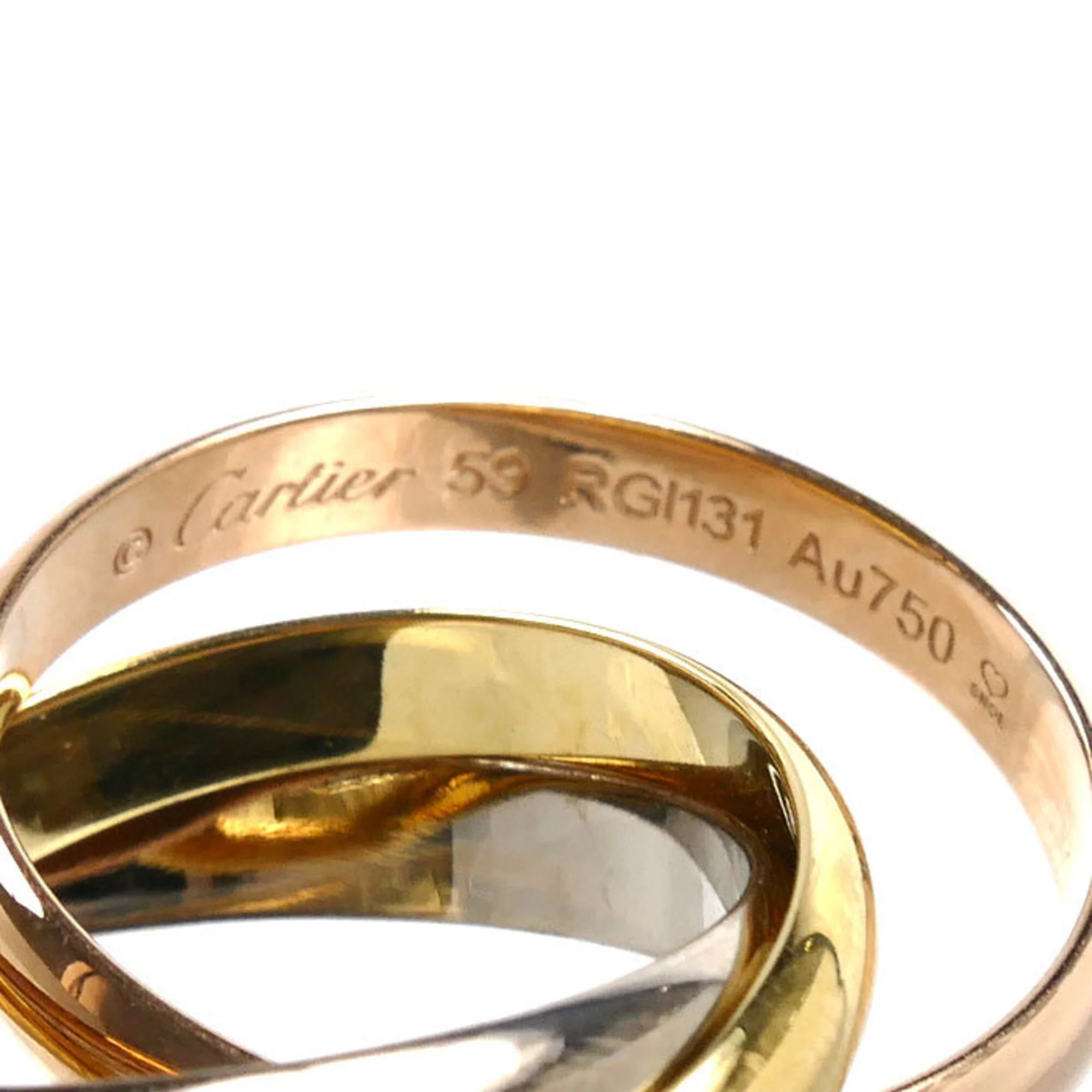 Vendome Louis Cartier Band Ring 18K Tricolor Gold - Image 4
