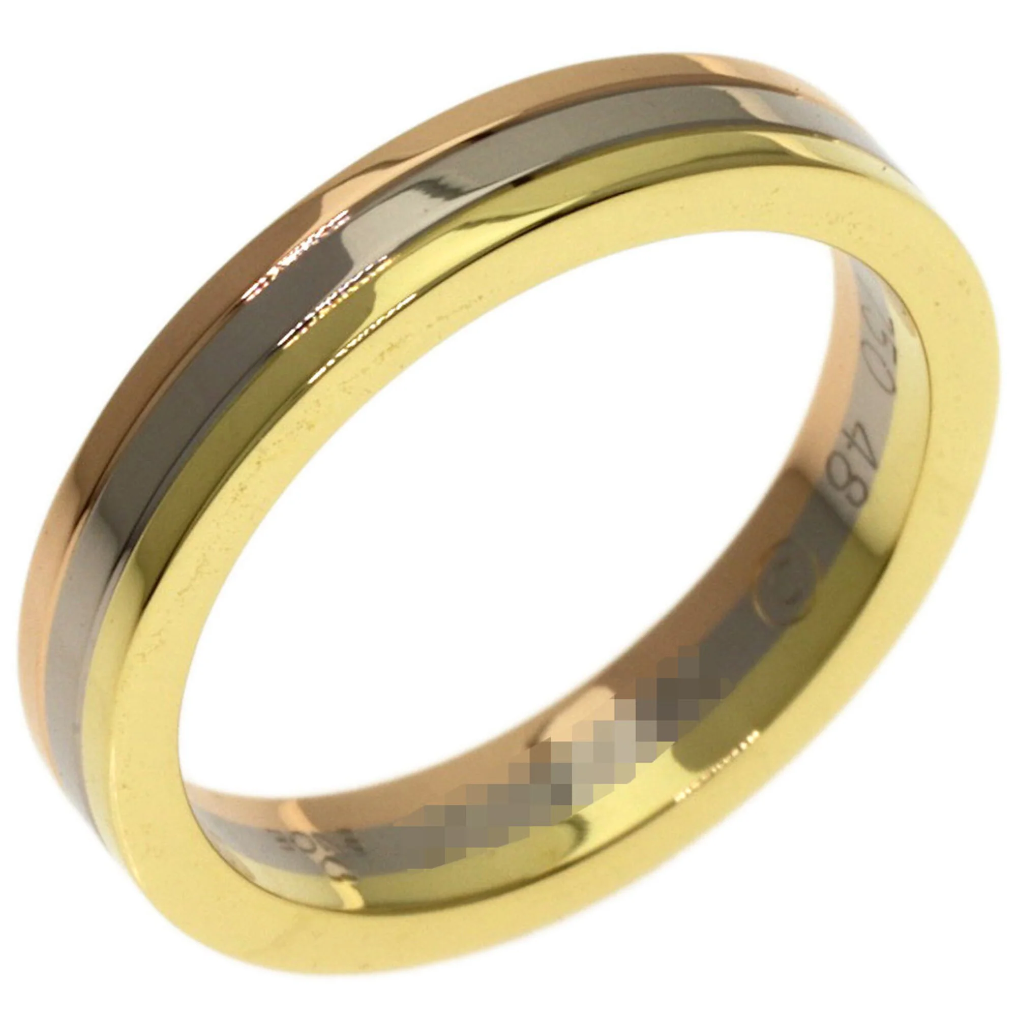 Vendome Louis Cartier Band Ring 18K Tricolor Gold - Image 2