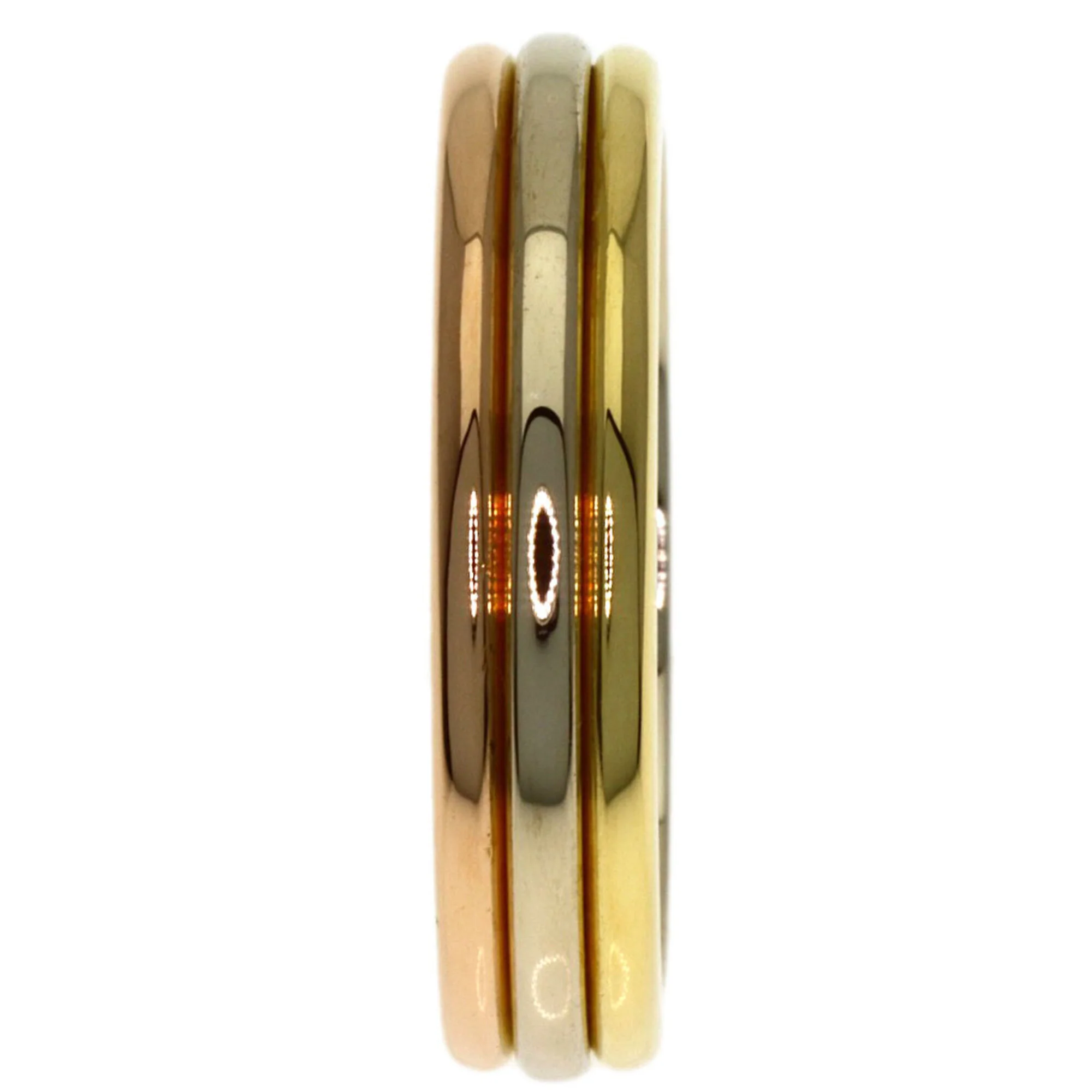 Vendome Louis Cartier Band Ring 18K Tricolor Gold - Image 3