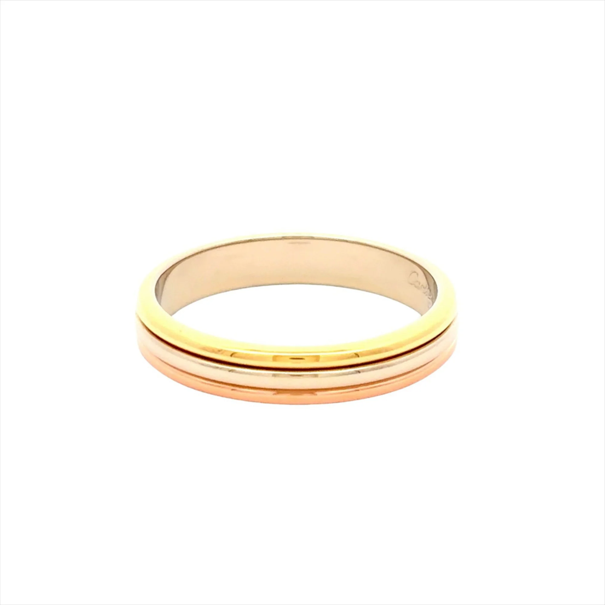 Vendome Louis Cartier Band Ring 18K Tricolor Gold - Image 3