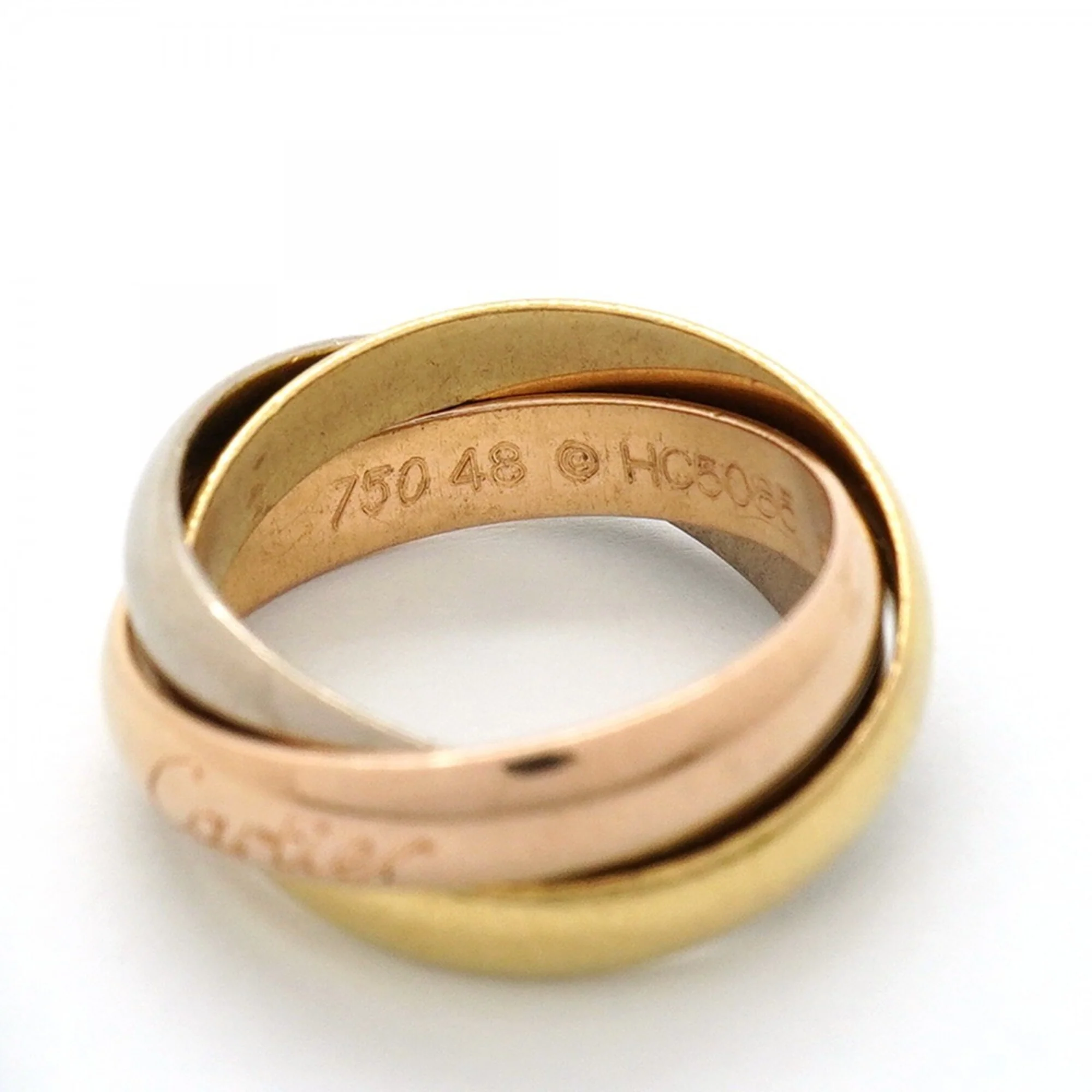 Vendome Louis Cartier Band Ring 18K Tricolor Gold - Image 4