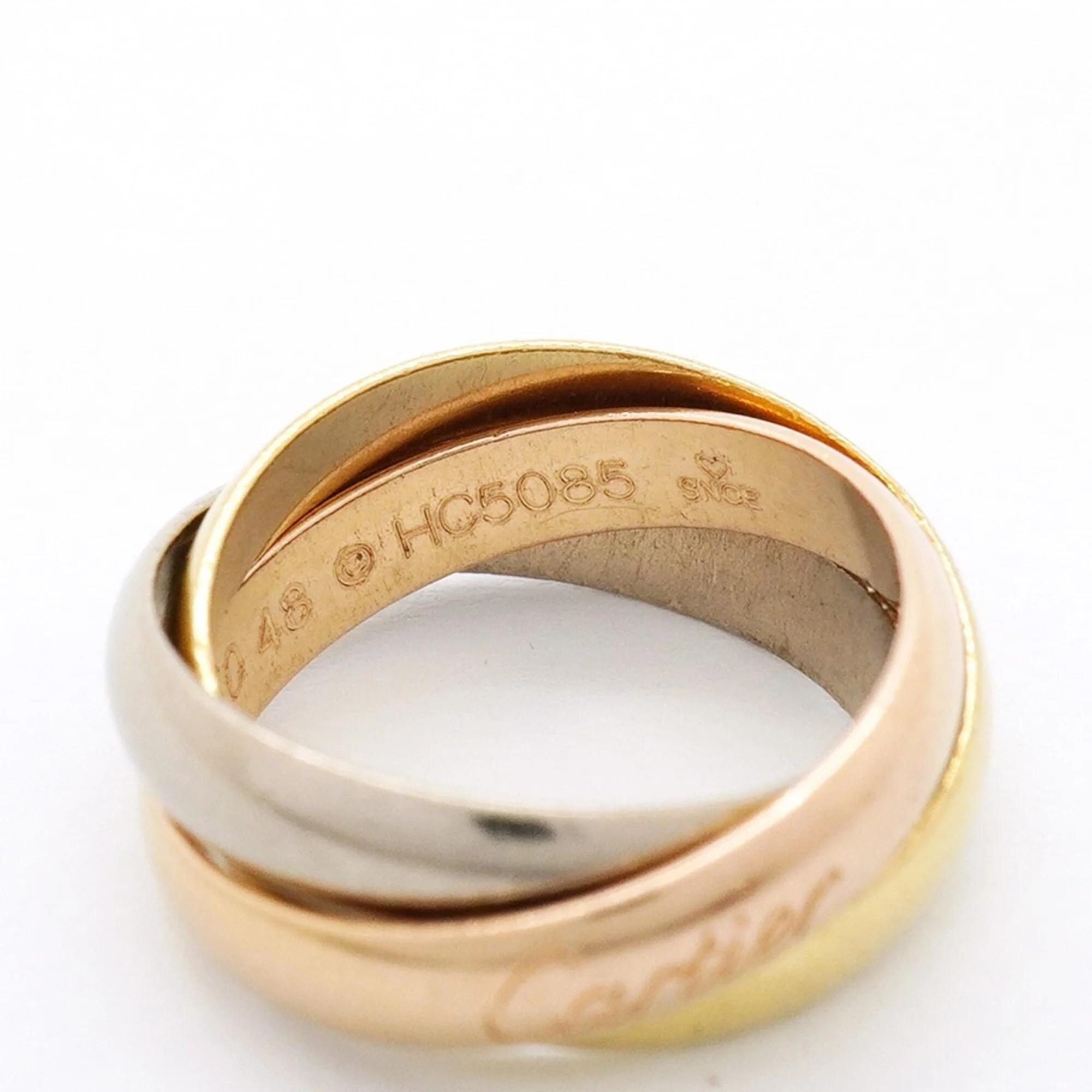 Vendome Louis Cartier Band Ring 18K Tricolor Gold - Image 5