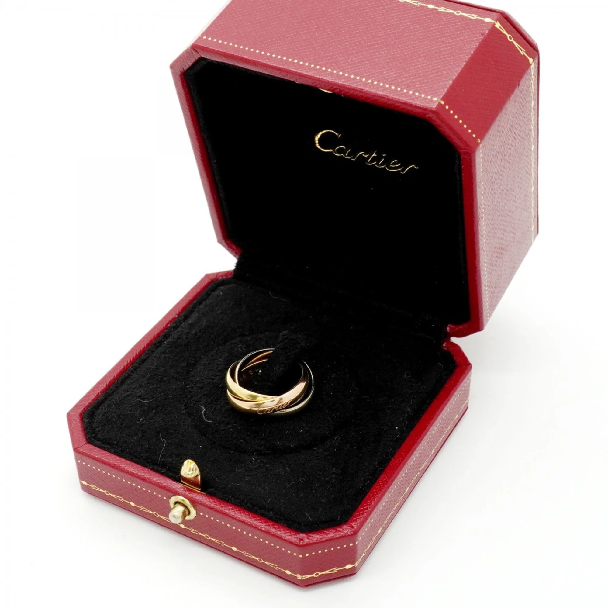 Vendome Louis Cartier Band Ring 18K Tricolor Gold - Image 8