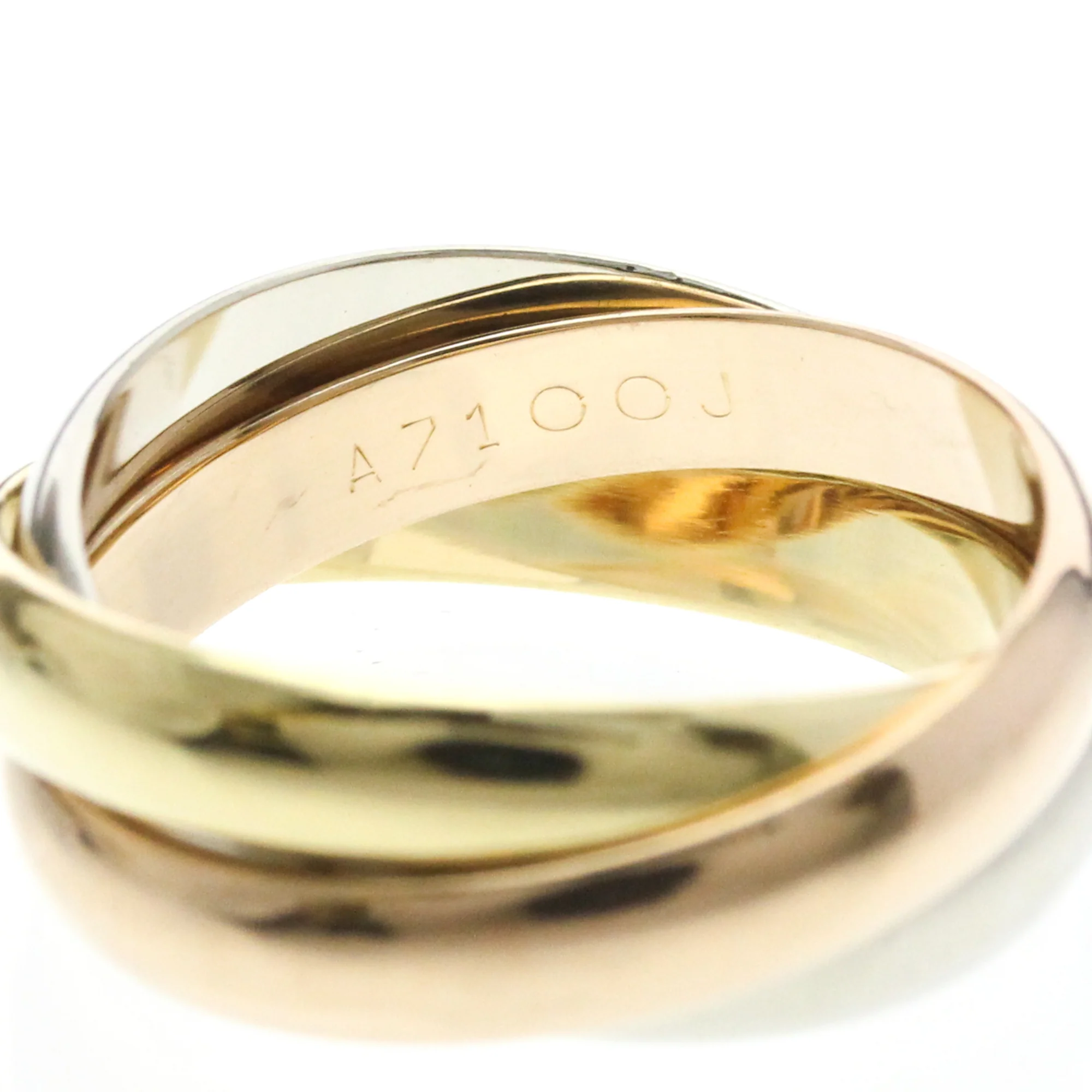Vendome Louis Cartier Band Ring 18K Tricolor Gold - Image 8