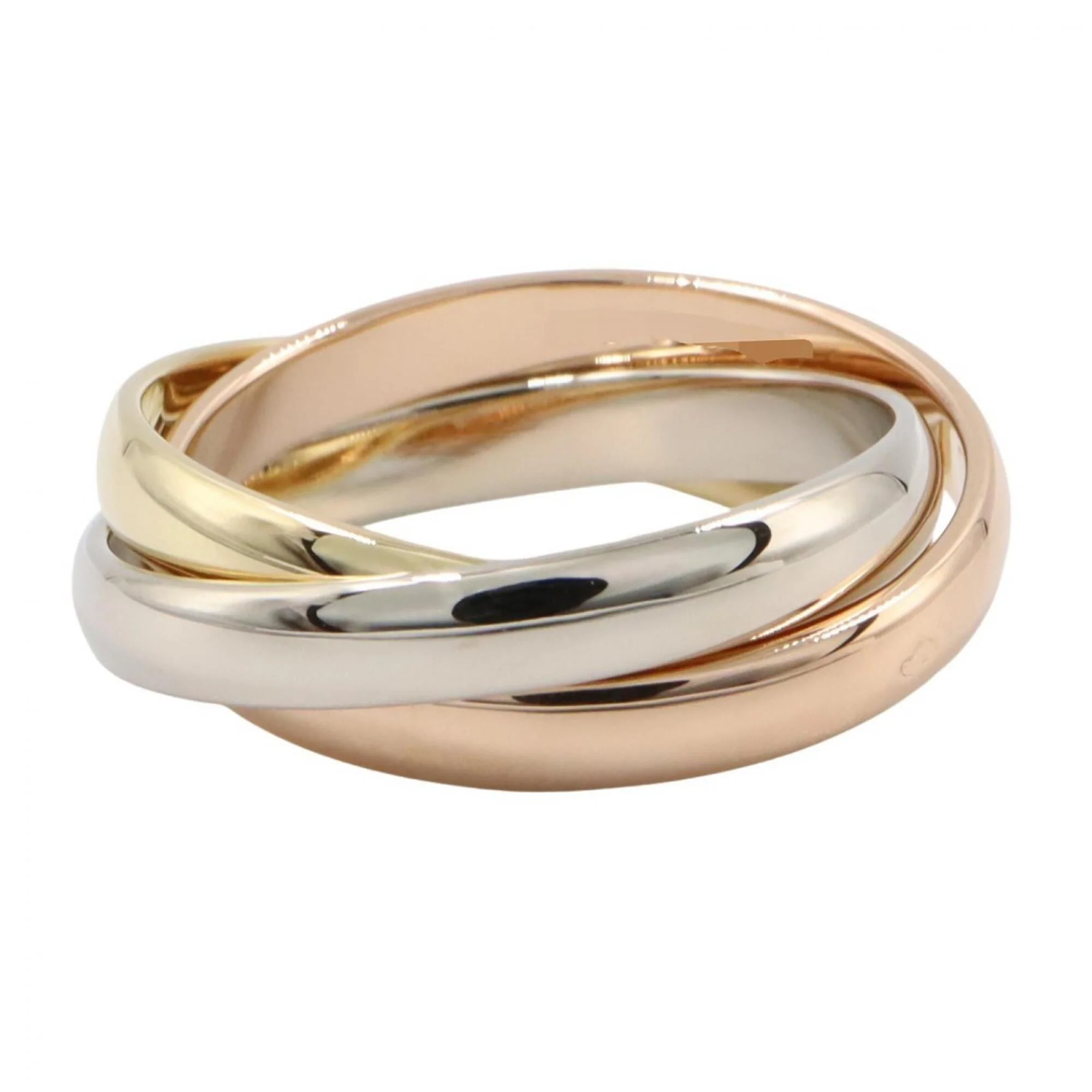 Vendome Louis Cartier Band Ring 18K Tricolor Gold - Image 2