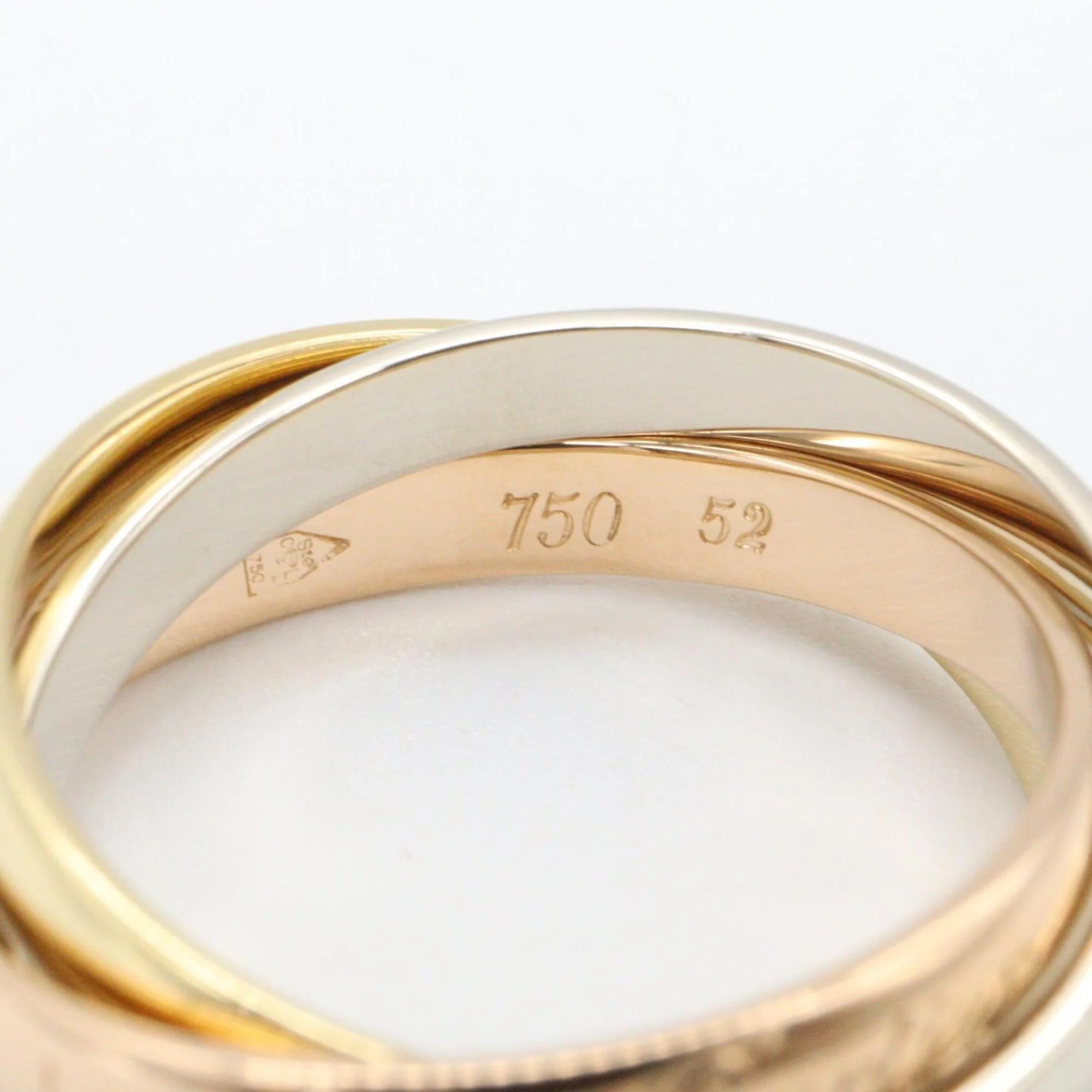 Vendome Louis Cartier Band Ring 18K Tricolor Gold - Image 3