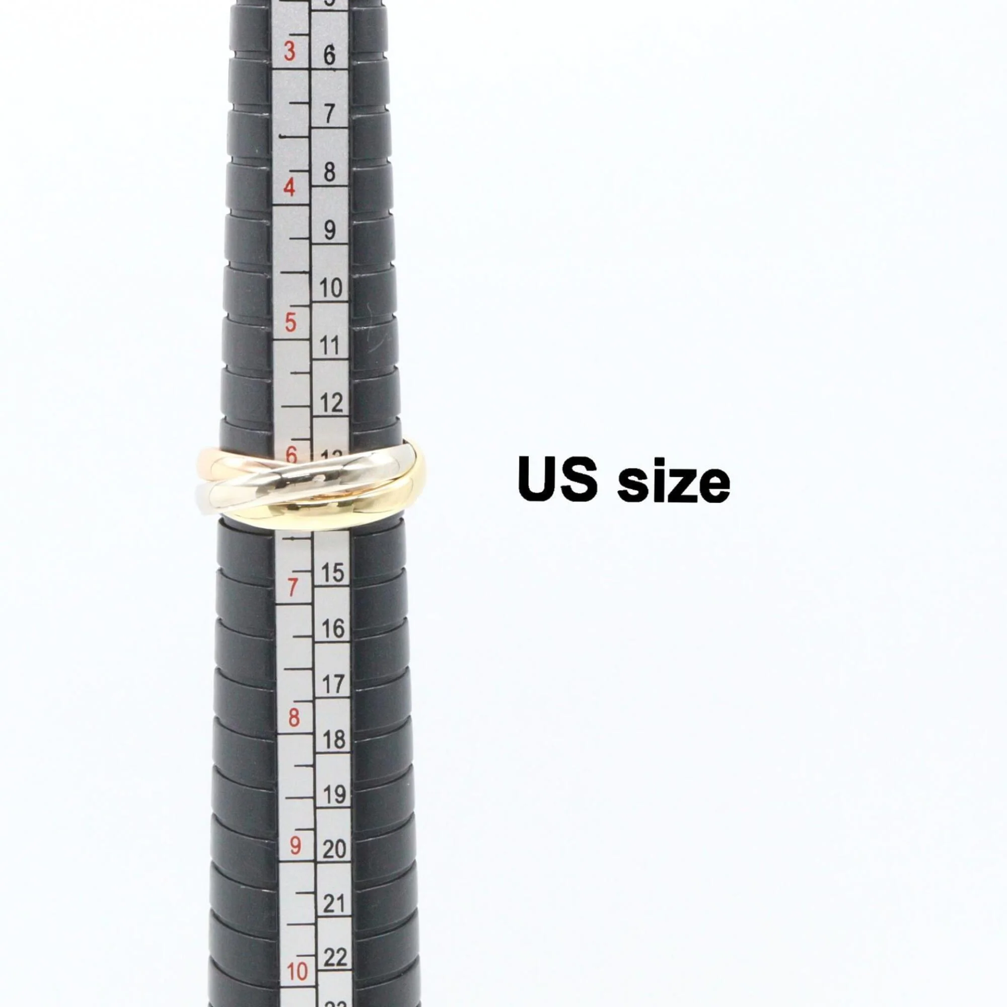 Vendome Louis Cartier Band Ring 18K Tricolor Gold - Image 5