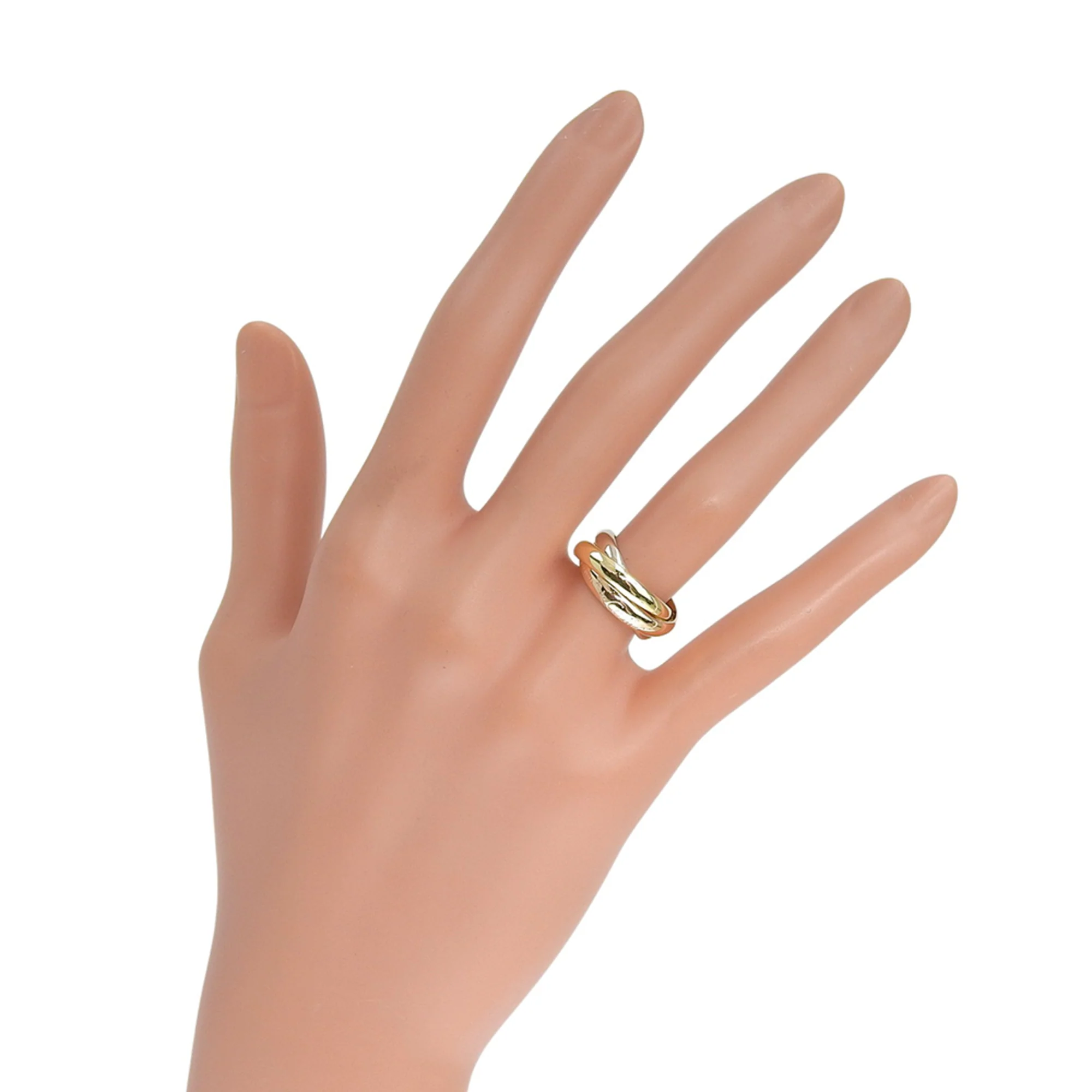 Vendome Louis Cartier Band Ring 18K Tricolor Gold - Image 2